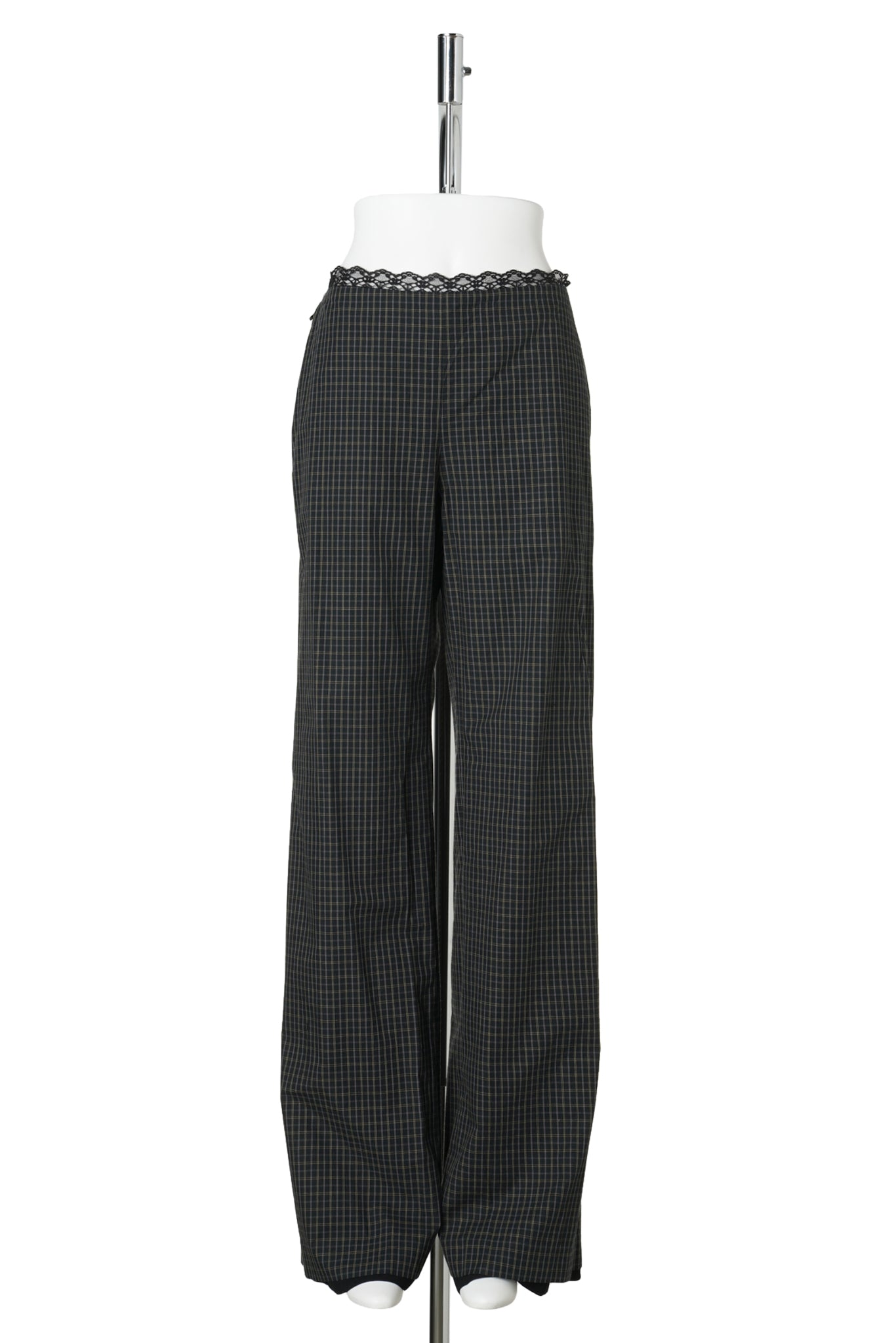 BLACK CHECK REVERSIBLE STRAIGHT PANTS / BLACK(CHECK)