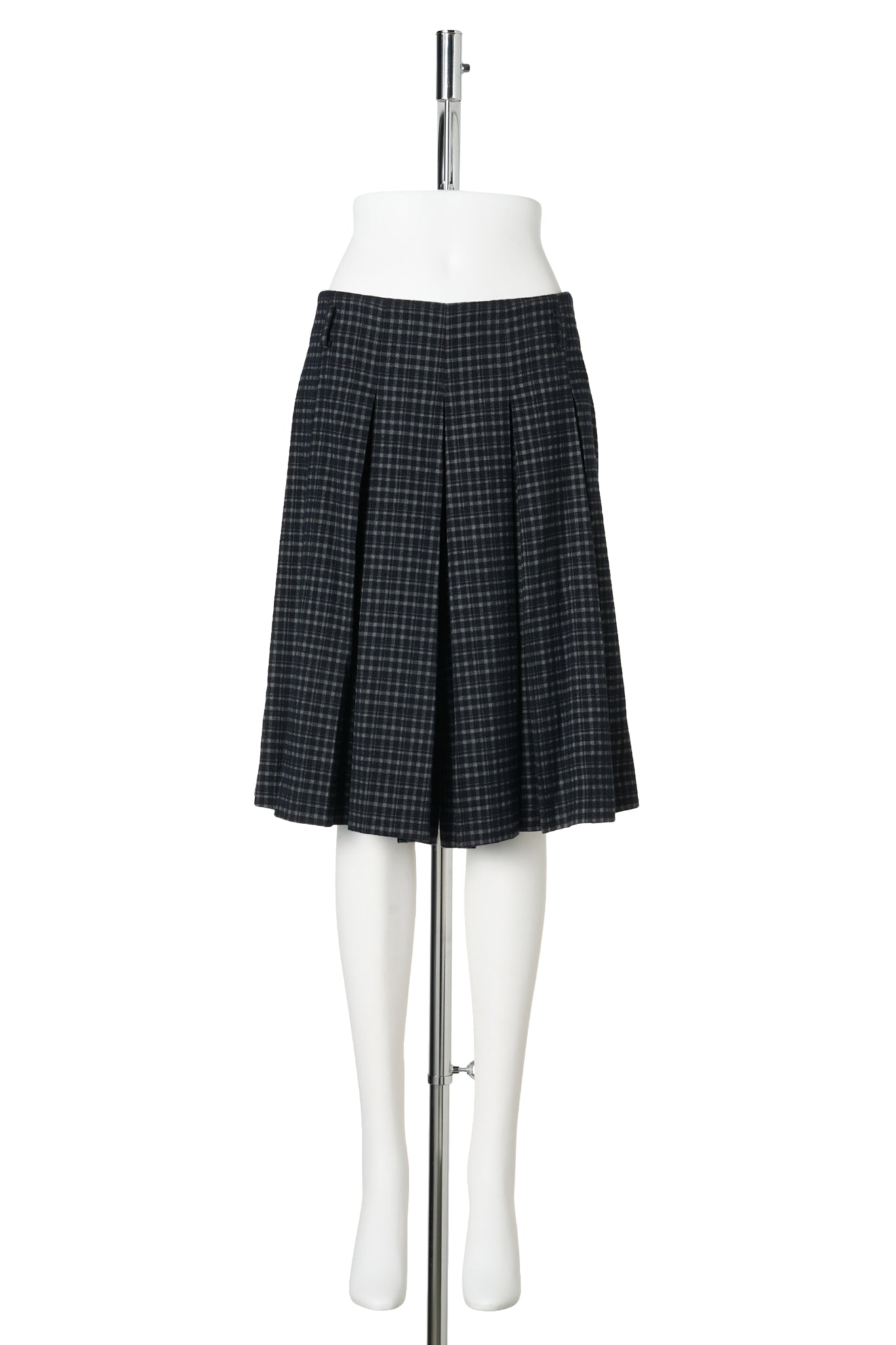 NAVY GRAY CHECK BERMUDA PANTS / NAVY GRAY(CHECK)