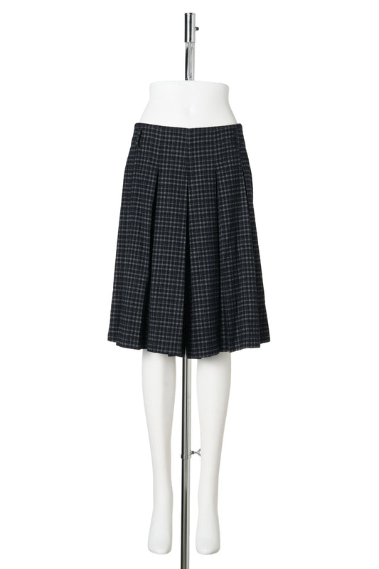 NAVY GRAY CHECK BERMUDA PANTS / NAVY GRAY(CHECK)