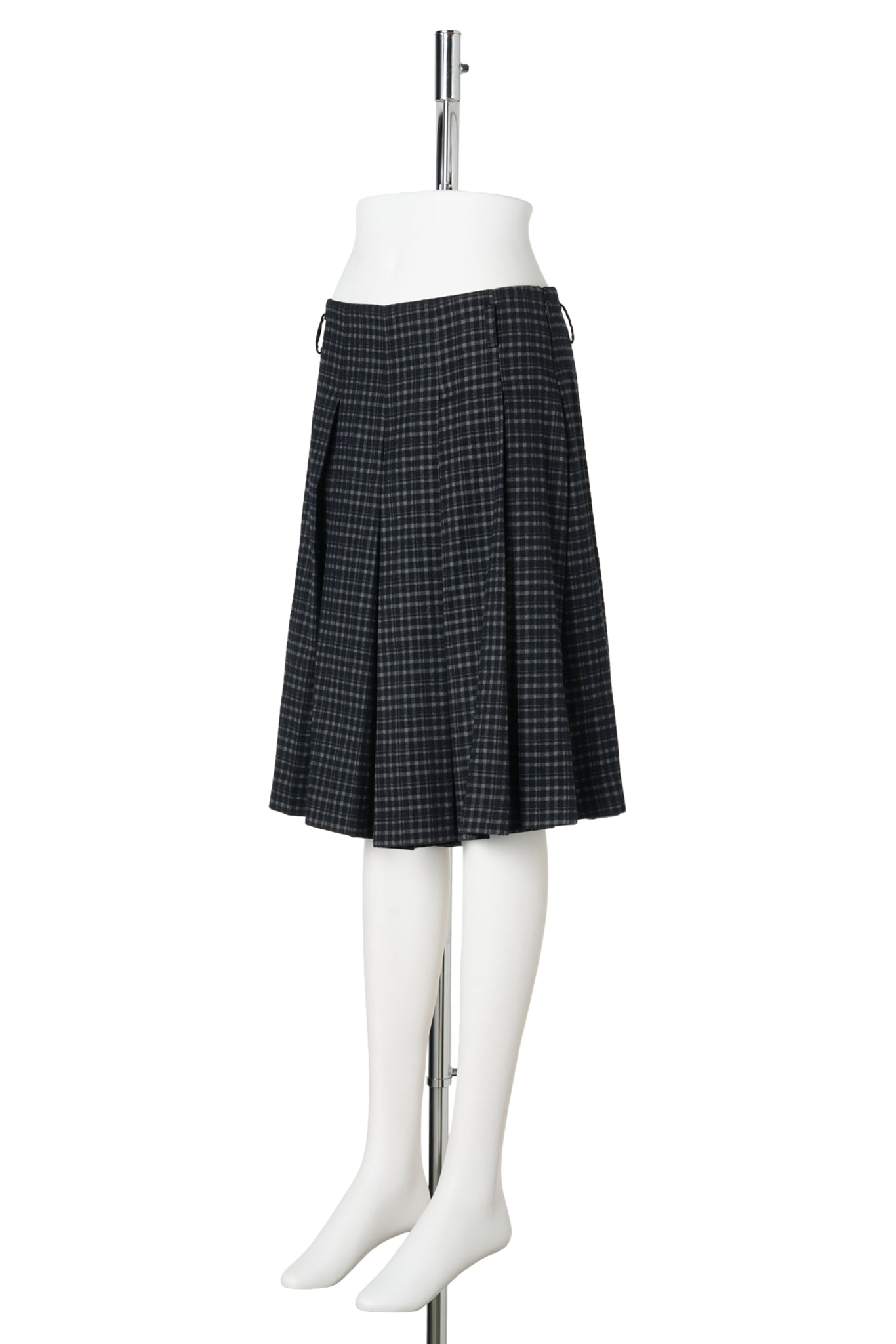NAVY GRAY CHECK BERMUDA PANTS / NAVY GRAY(CHECK)