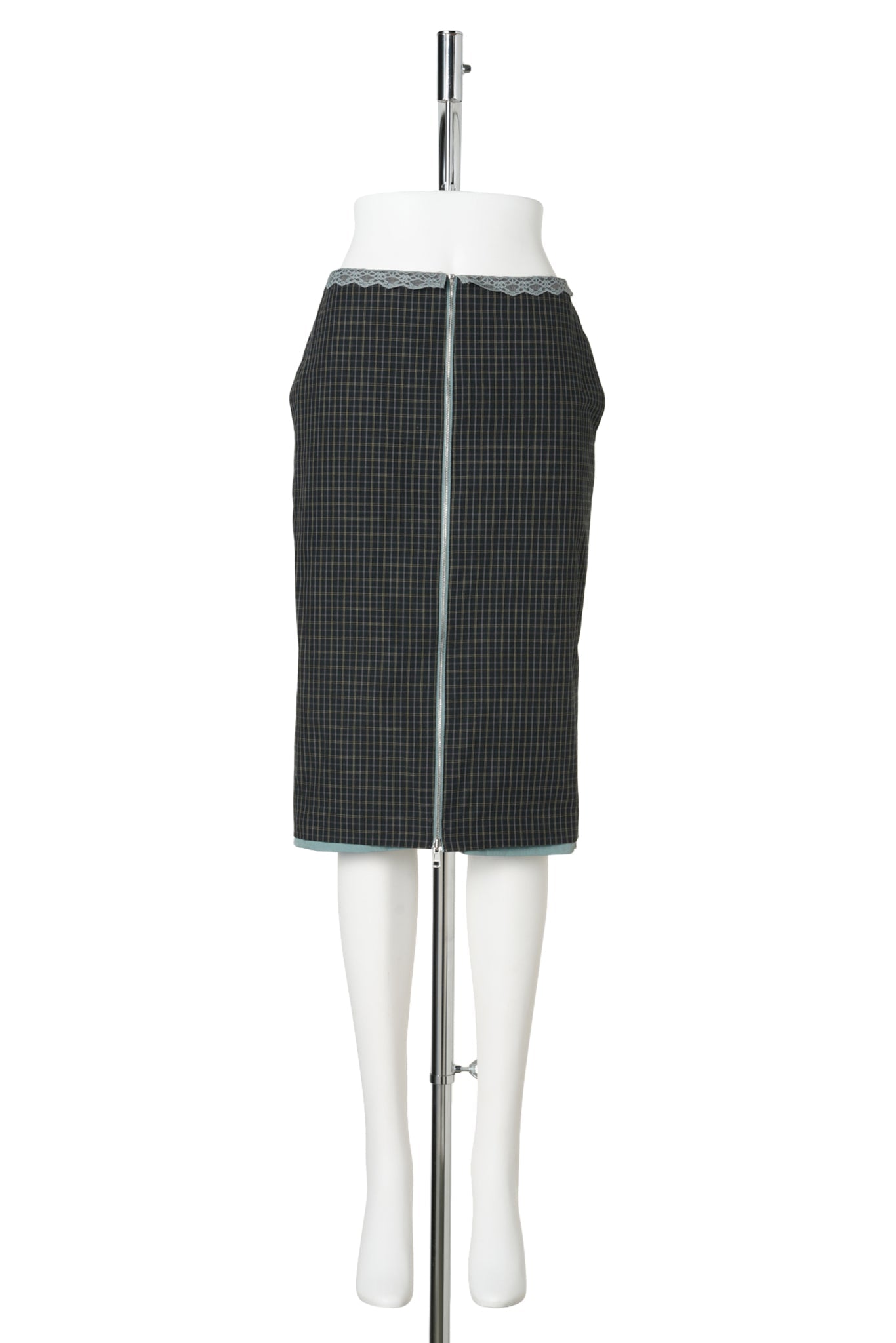 GRAY REVERSIBLE STRAIGHT SKIRT / GRAY