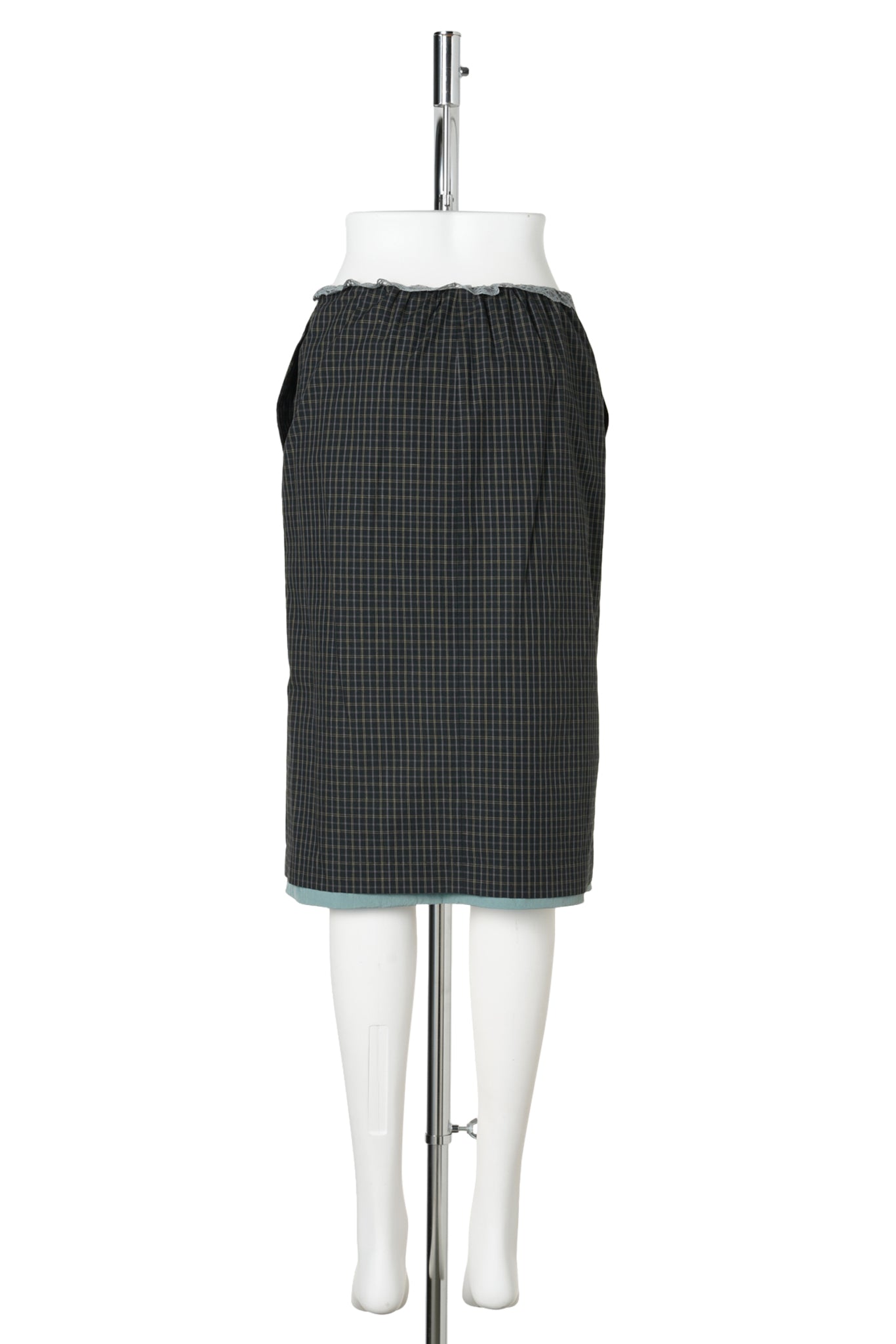 GRAY REVERSIBLE STRAIGHT SKIRT / GRAY