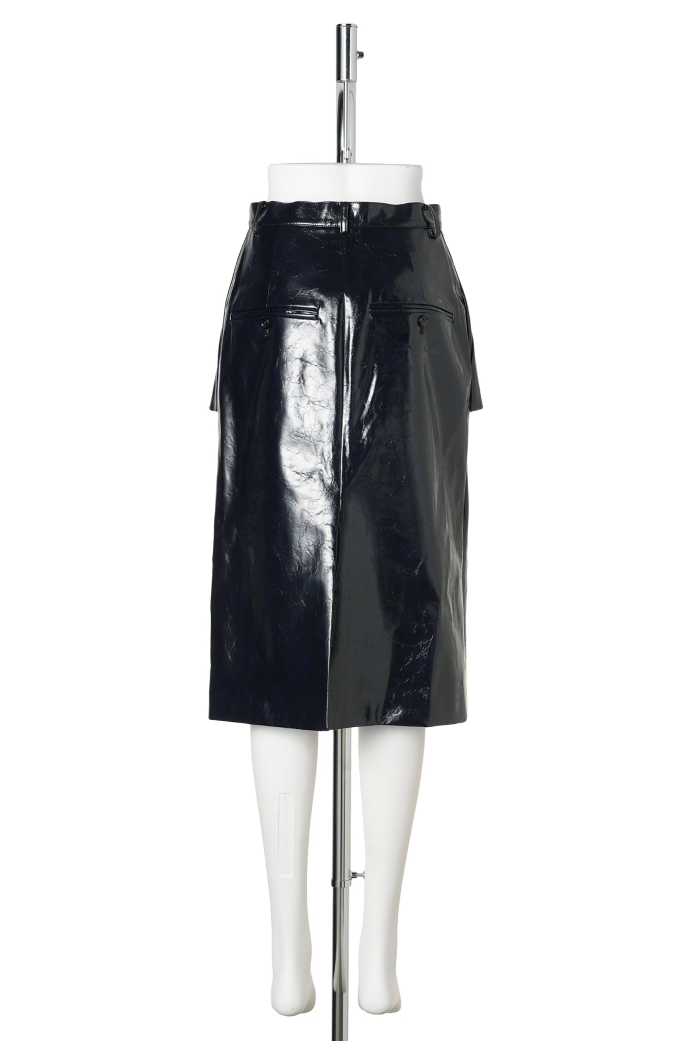 NAVY SKIRT LAYERED MIDI SKIRT / NAVY