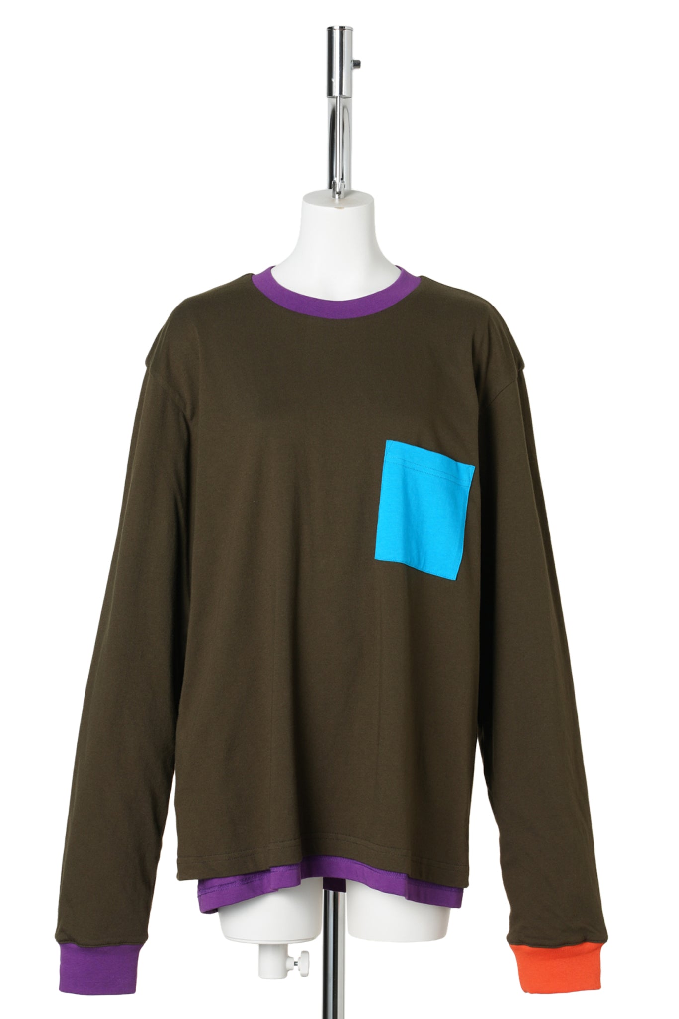 KHAKI MULTI COLOR REVERSIBLE T-SHIRT / KHAKI