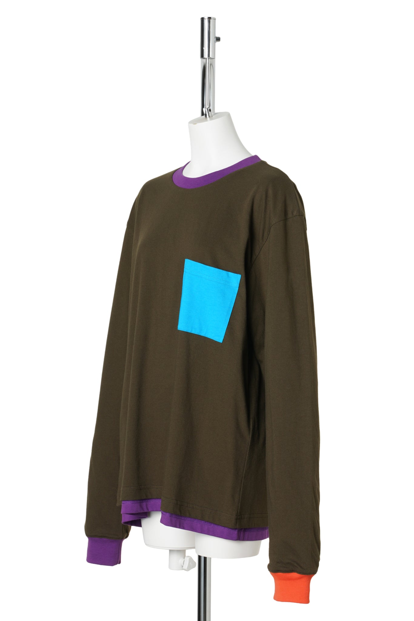KHAKI MULTI COLOR REVERSIBLE T-SHIRT / KHAKI