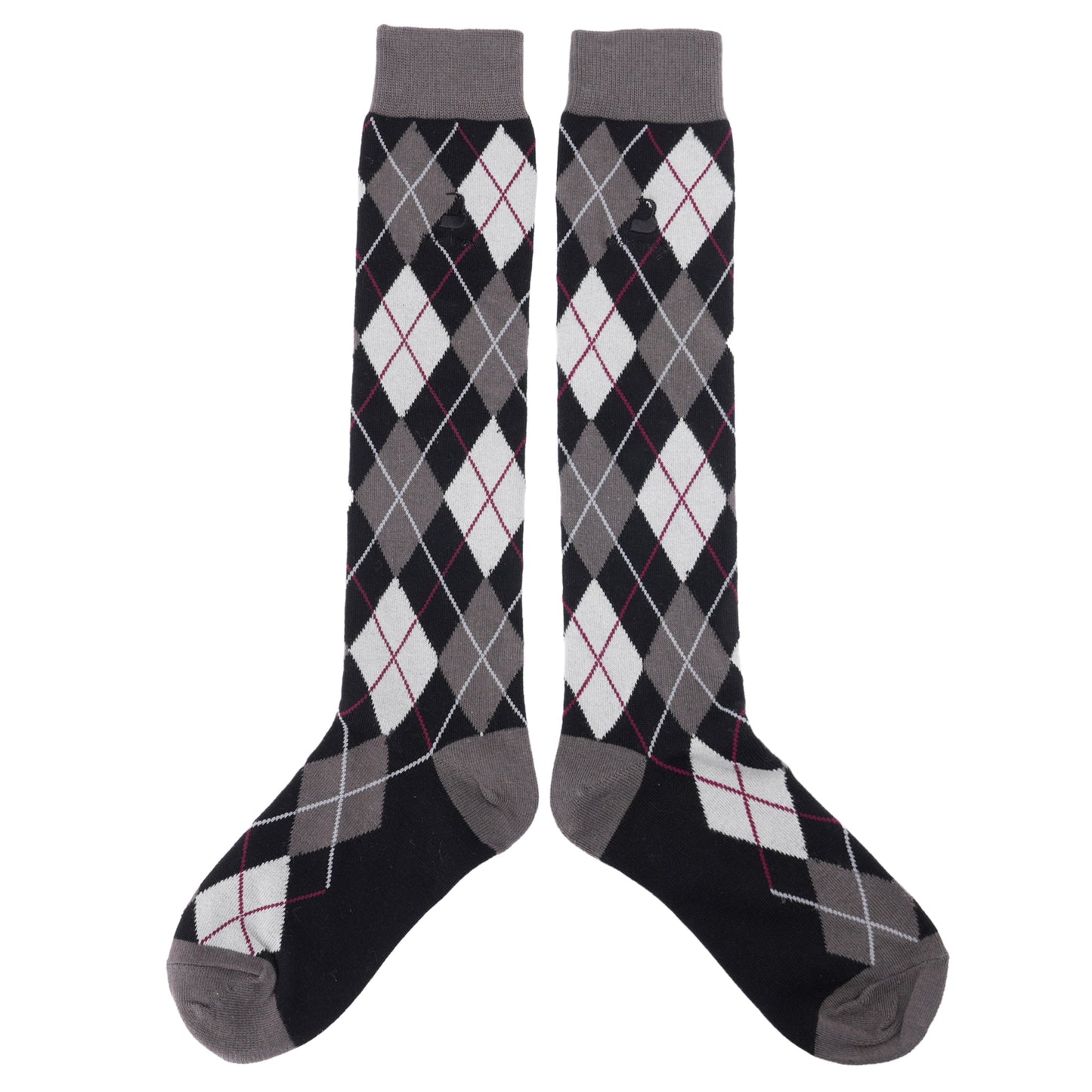 DARK GRAY ARGYLE KNEE SOCKS / DARK GRAY