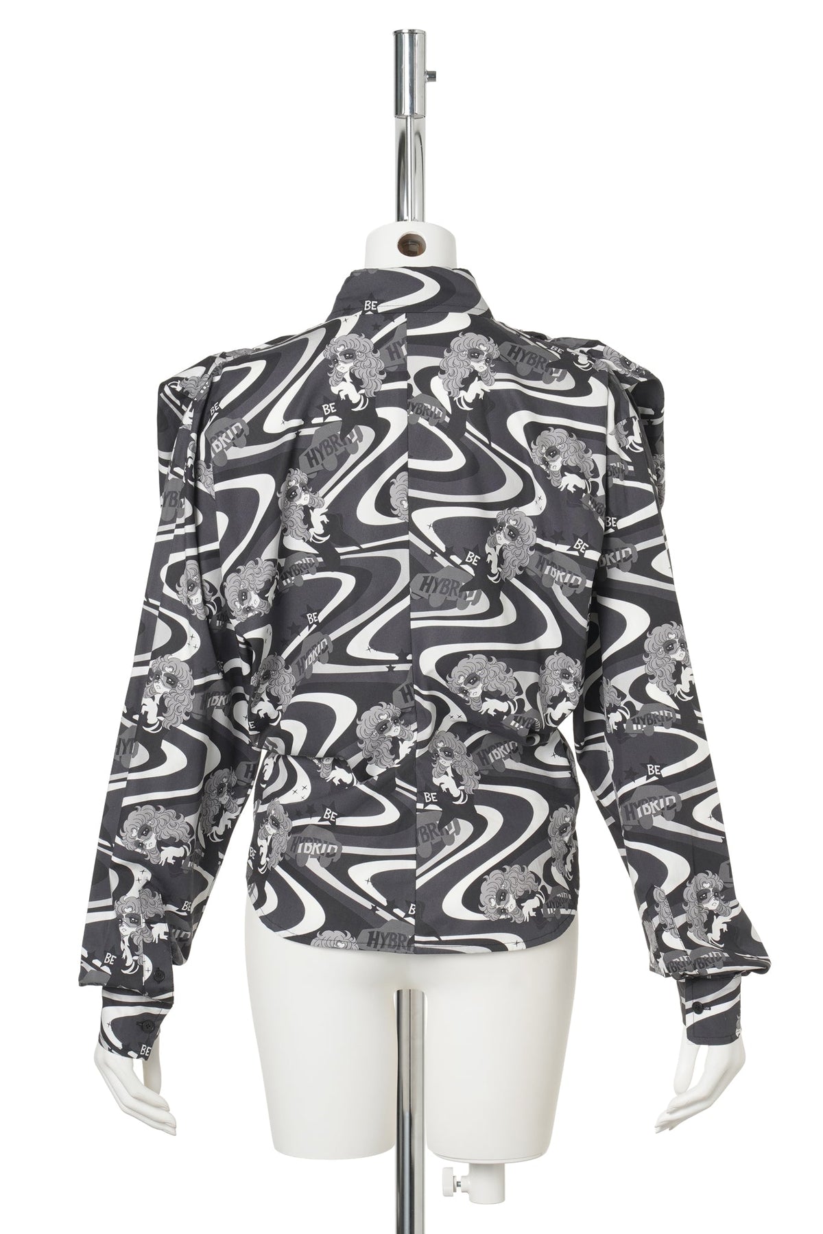 BLACK PATTERN VOLUME STRUCTURED SHIRT / BLACK