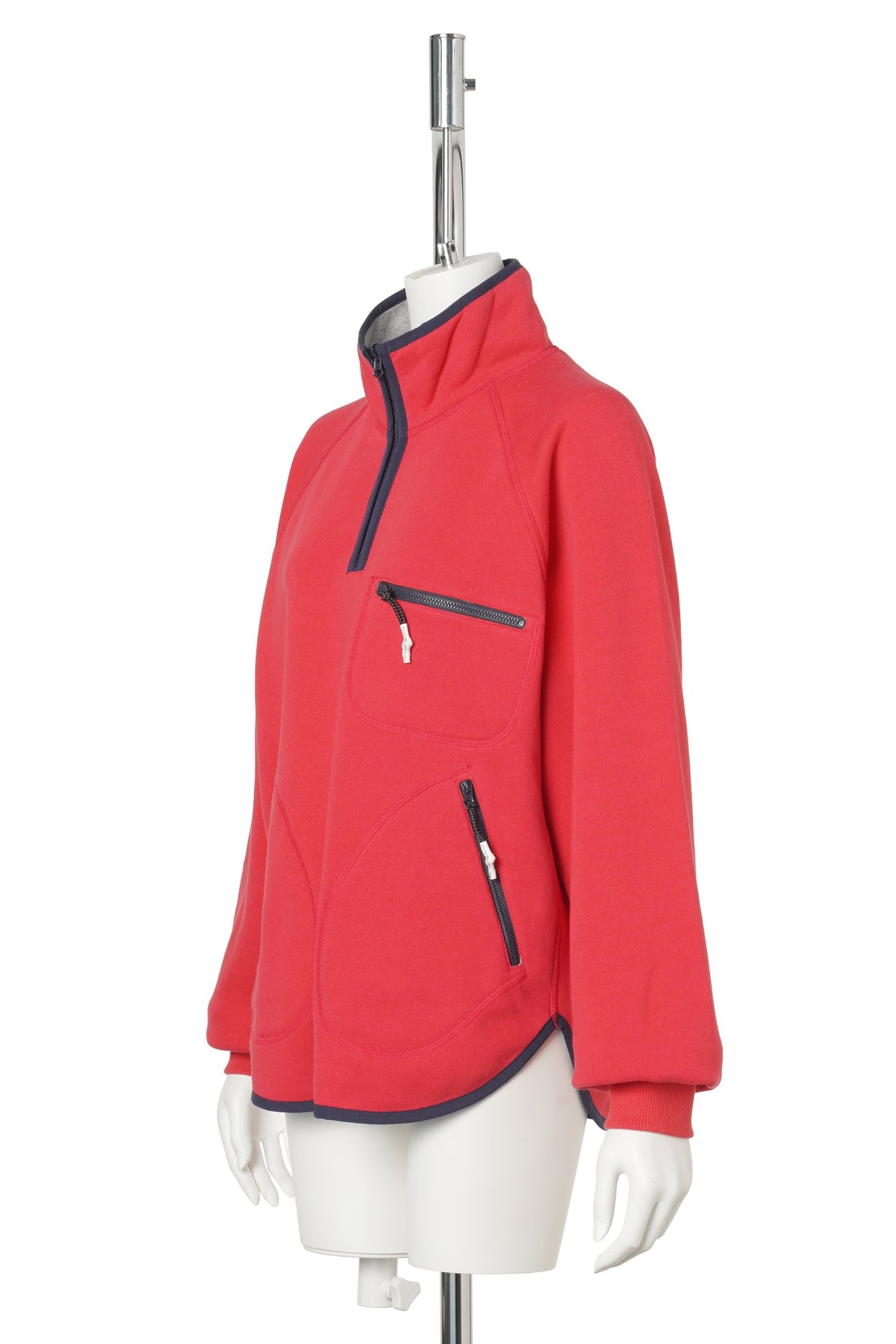 RED REVERSIBLE HALF-ZIP SWEATSHIRT / RED