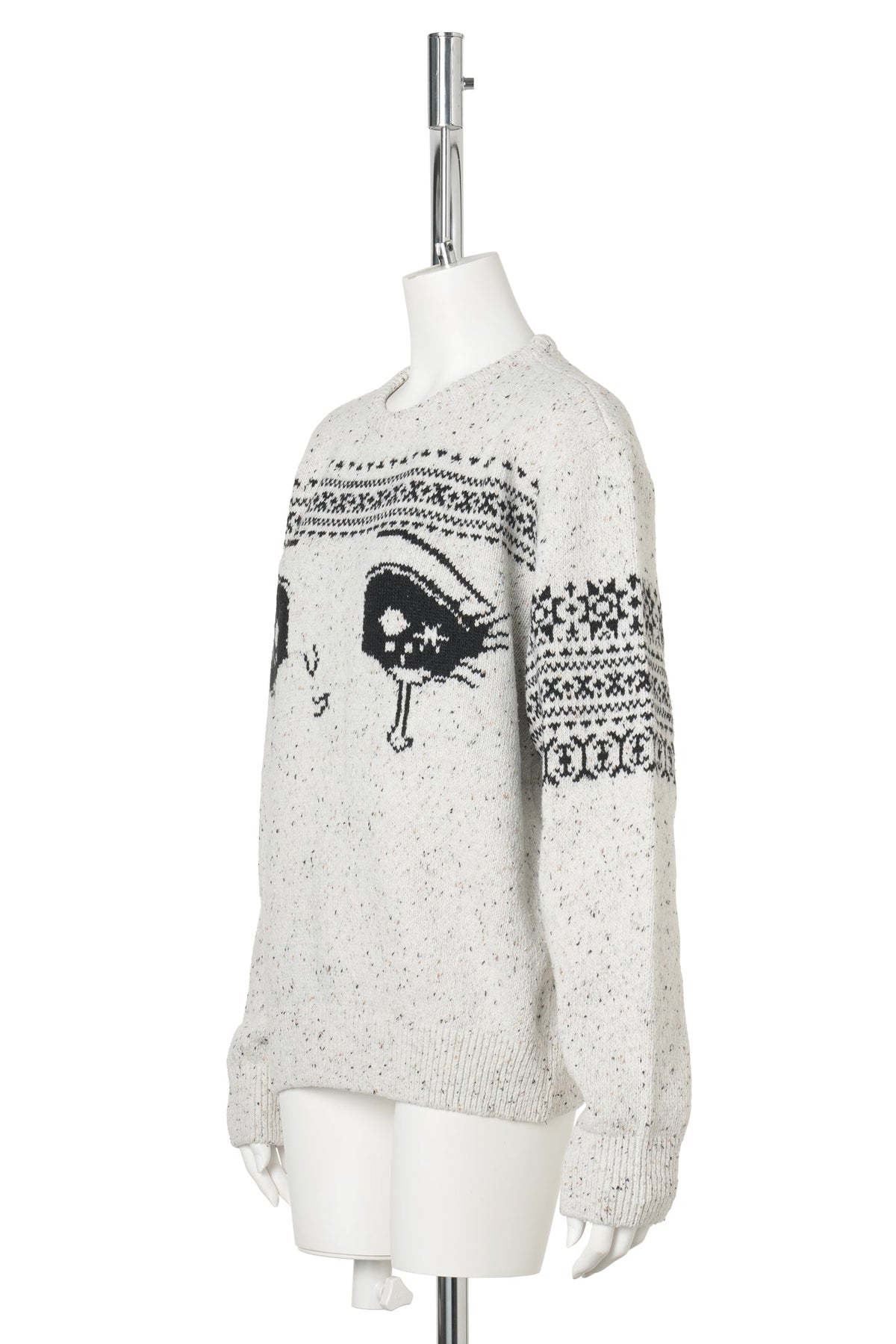 IVORY CRYING GIRL NORDIC KNIT TOP / IVORY