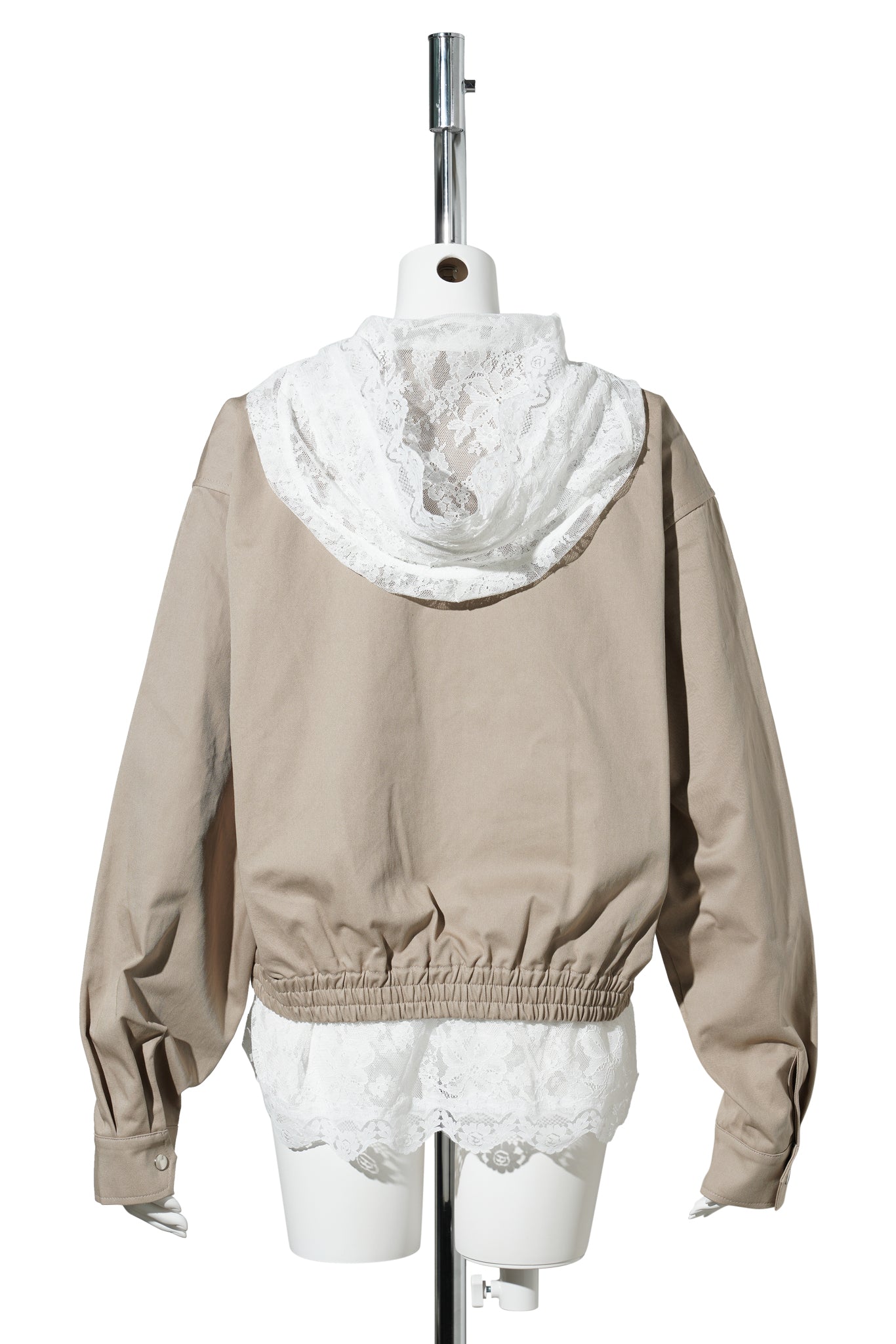BEIGE LACE LAYERED JUMPER / BEIGE