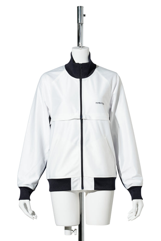 WHITE DETACHABLE TRACK TOP / WHITE