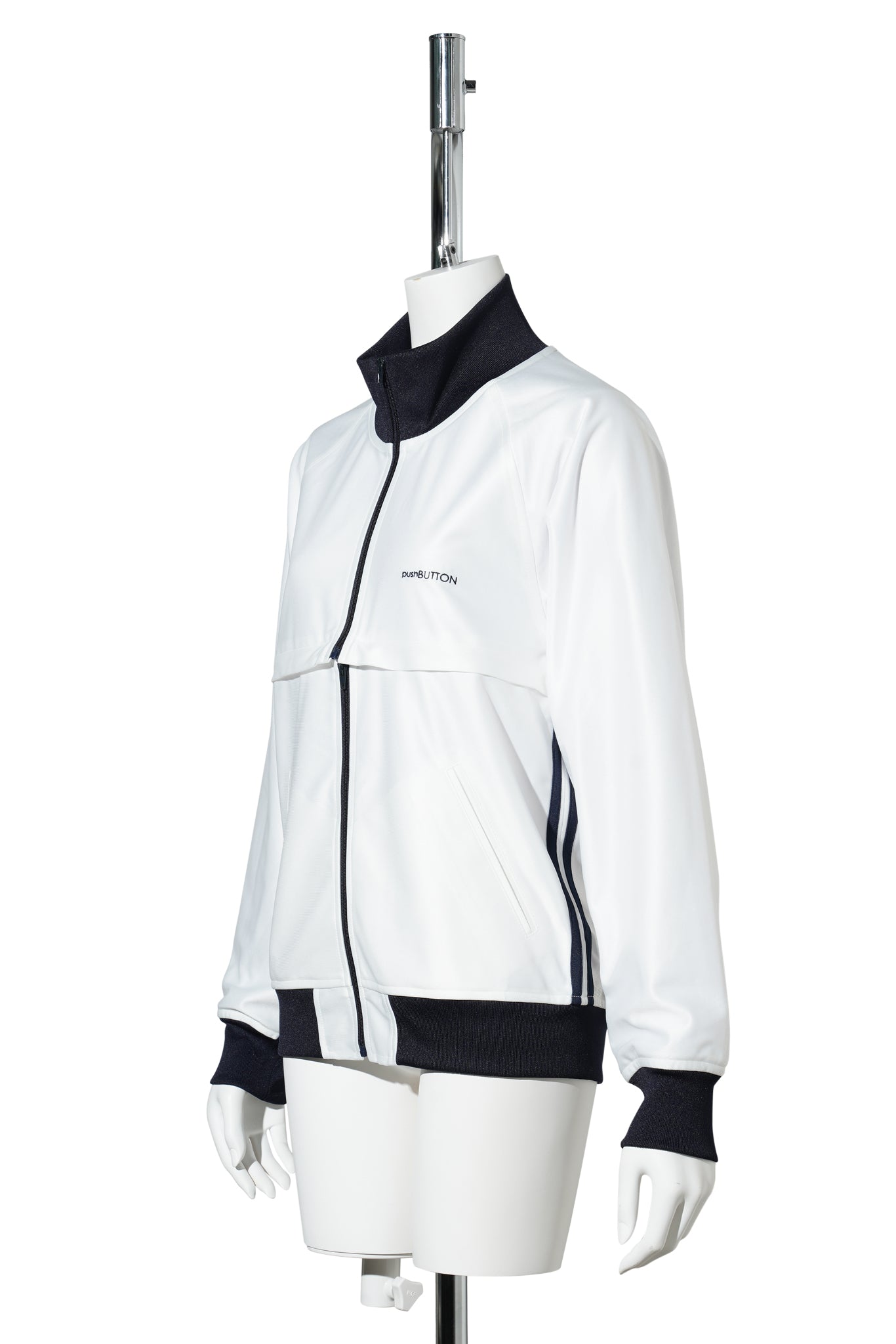 WHITE DETACHABLE TRACK TOP / WHITE