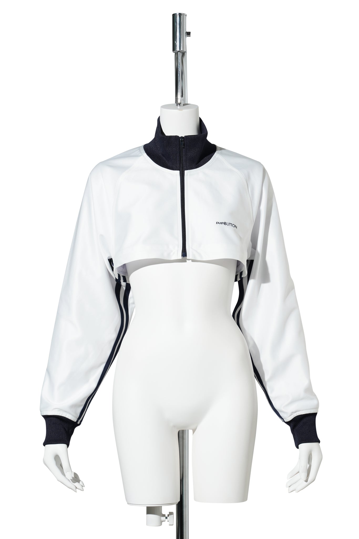 WHITE DETACHABLE TRACK TOP / WHITE