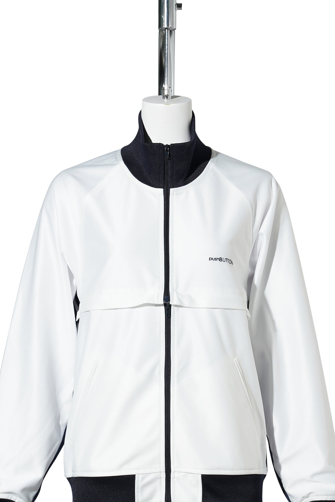 WHITE DETACHABLE TRACK TOP / WHITE