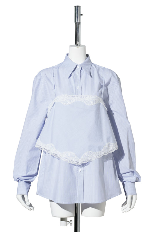 BLUE STRIPE SLIP LAYERED SHIRT / BLUE/STRIPE