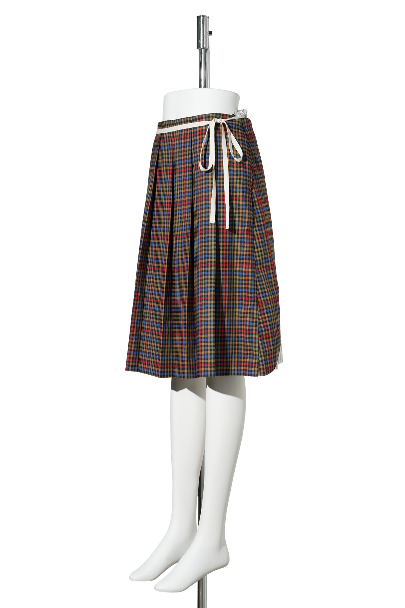 MULTI CHECK COMBI WRAP SKIRT / MULTI/CHECK