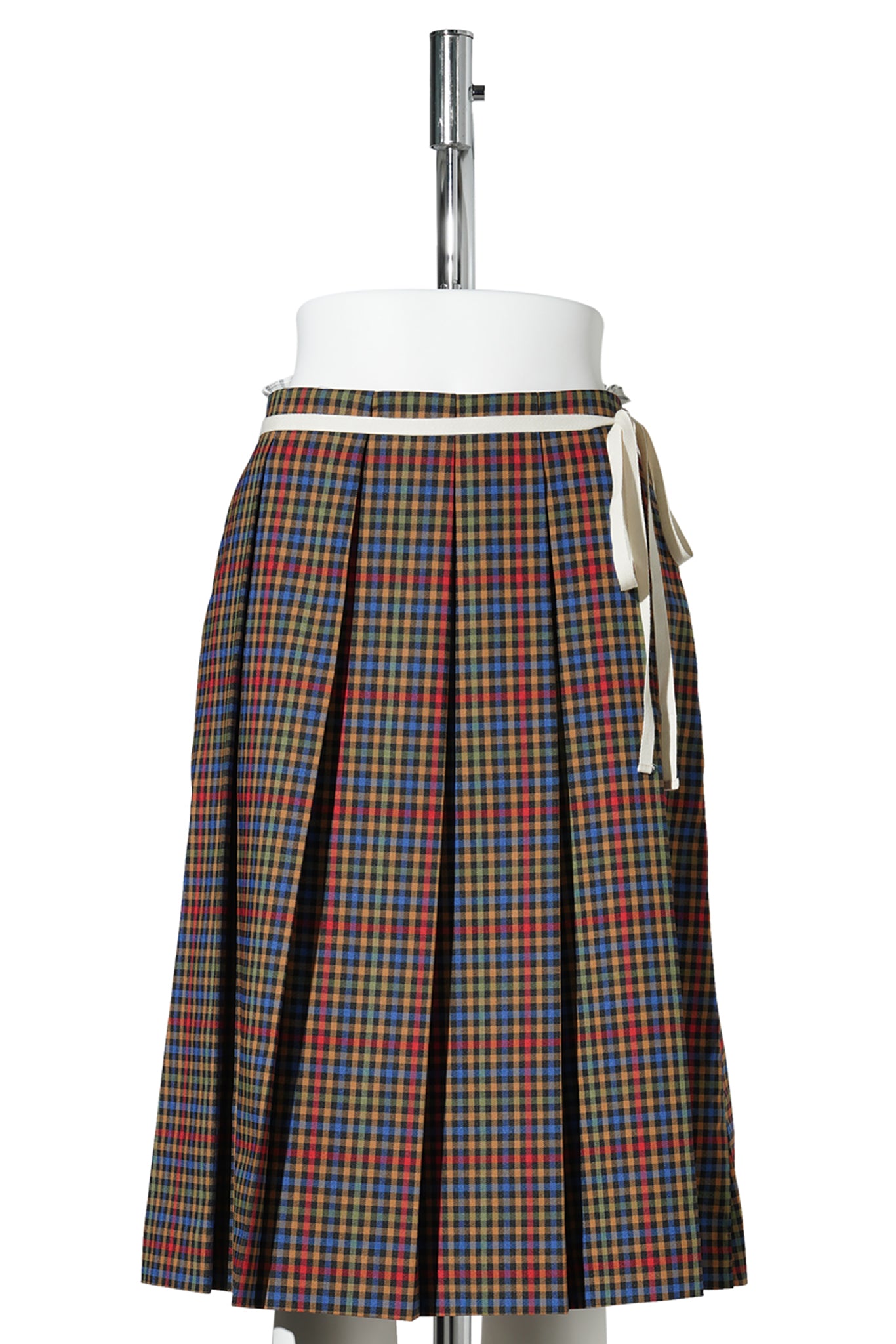 MULTI CHECK COMBI WRAP SKIRT / MULTI/CHECK