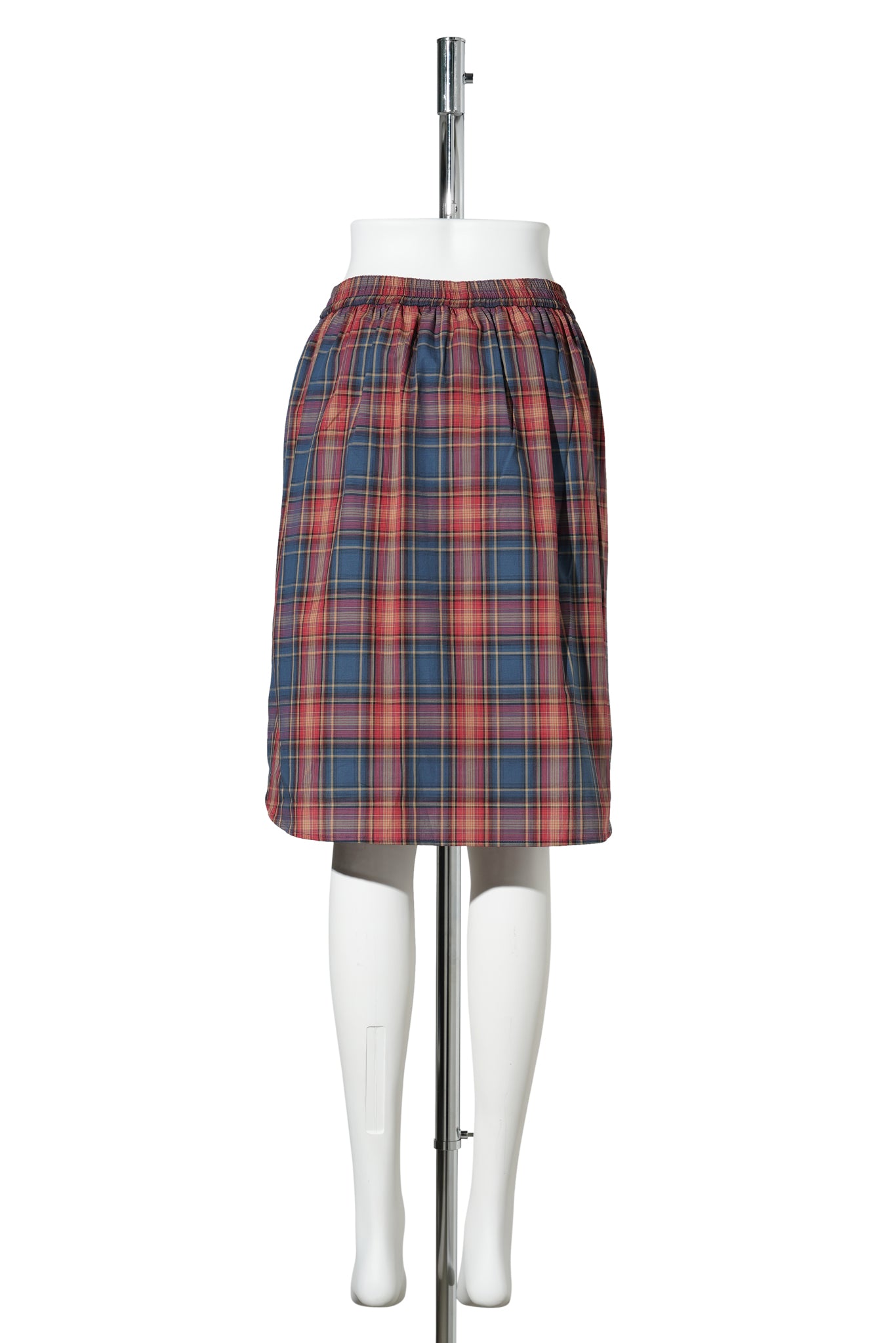 RED CHECK SHIRT-WRAPPED SKIRT PANTS / RED/CHECK