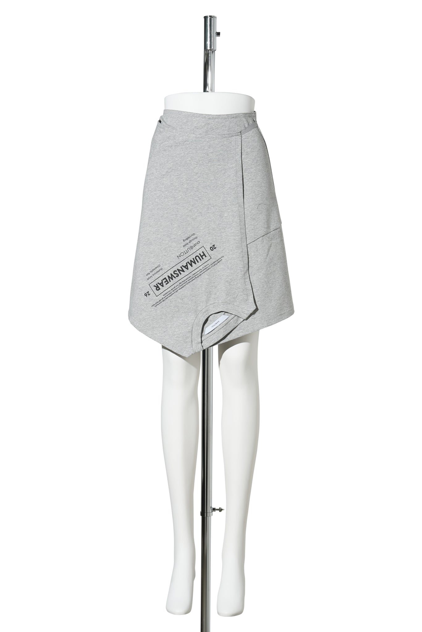 GRAY WRAP TEE SKIRT / GRAY