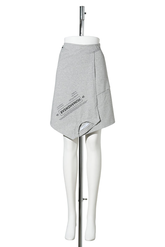 GRAY WRAP TEE SKIRT / GRAY