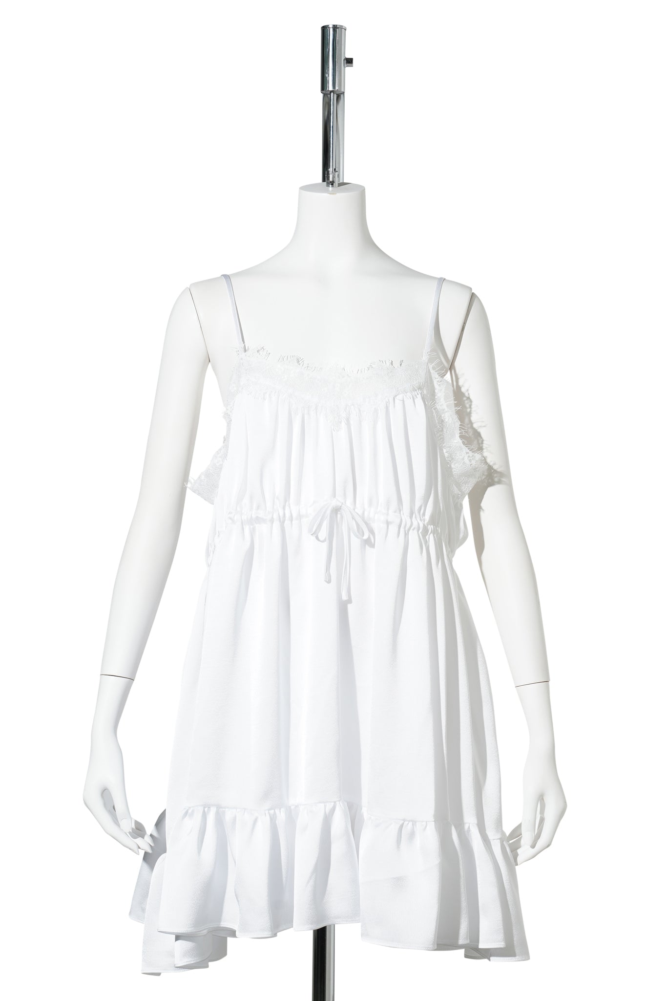 WHITE CONVERTIBLE SLIP SKIRT / WHITE