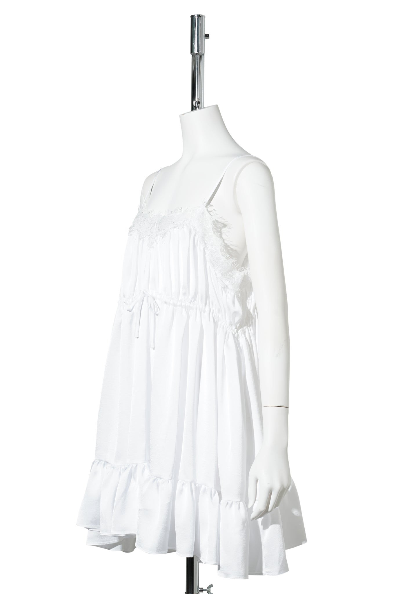 WHITE CONVERTIBLE SLIP SKIRT / WHITE