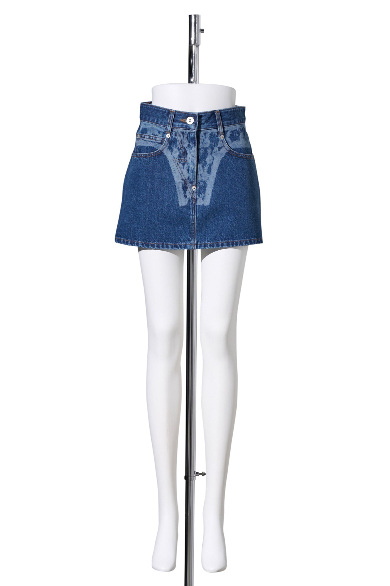 BLUE PANTY PRINTED MINI SKIRT / BLUE