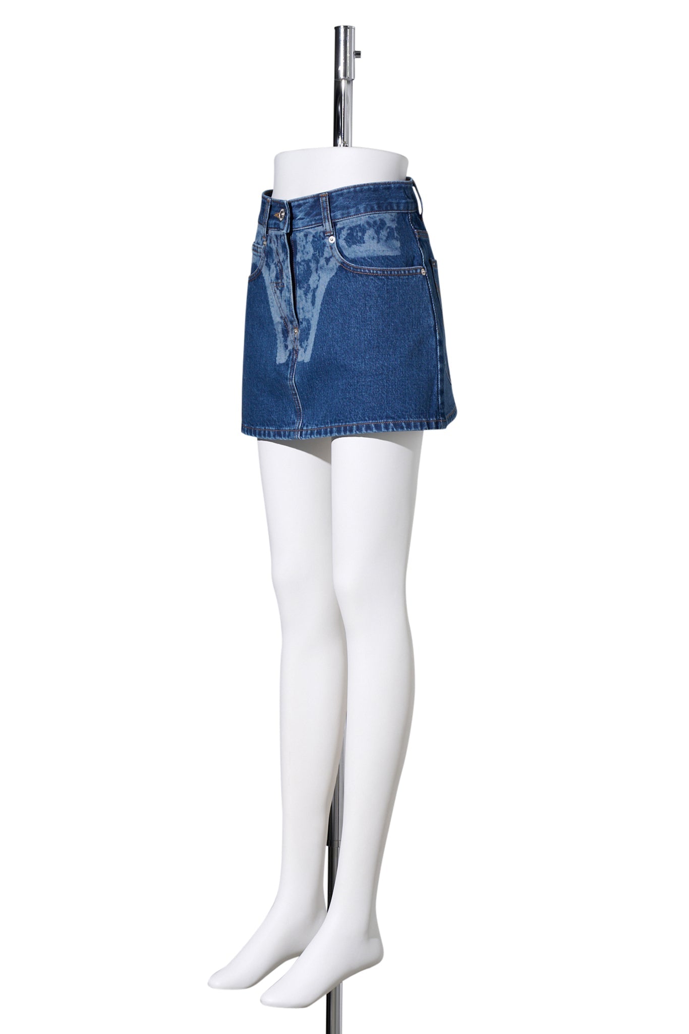 BLUE PANTY PRINTED MINI SKIRT / BLUE