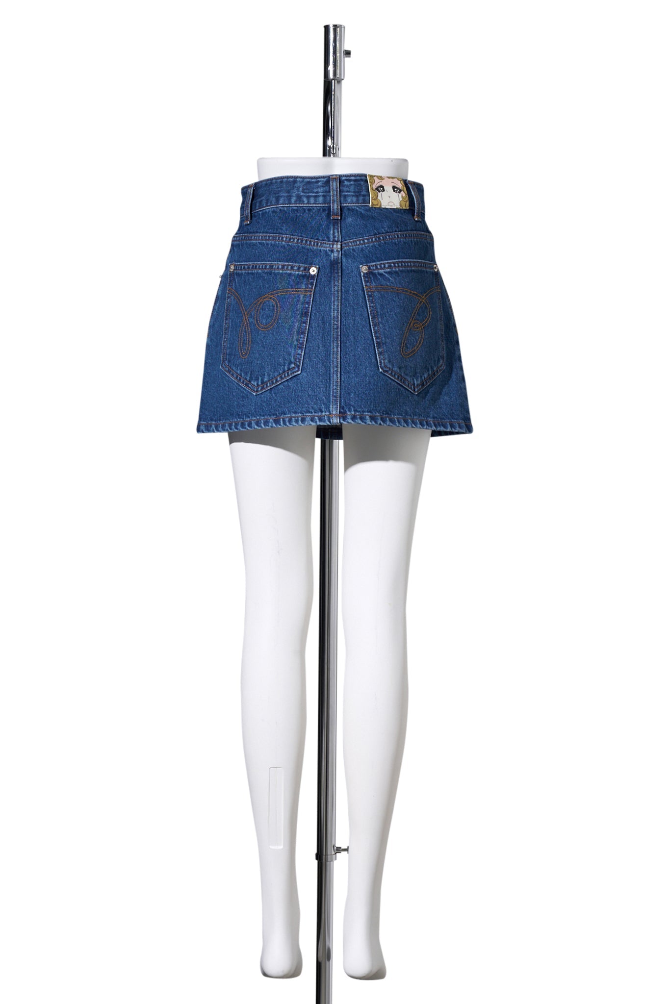 BLUE PANTY PRINTED MINI SKIRT / BLUE