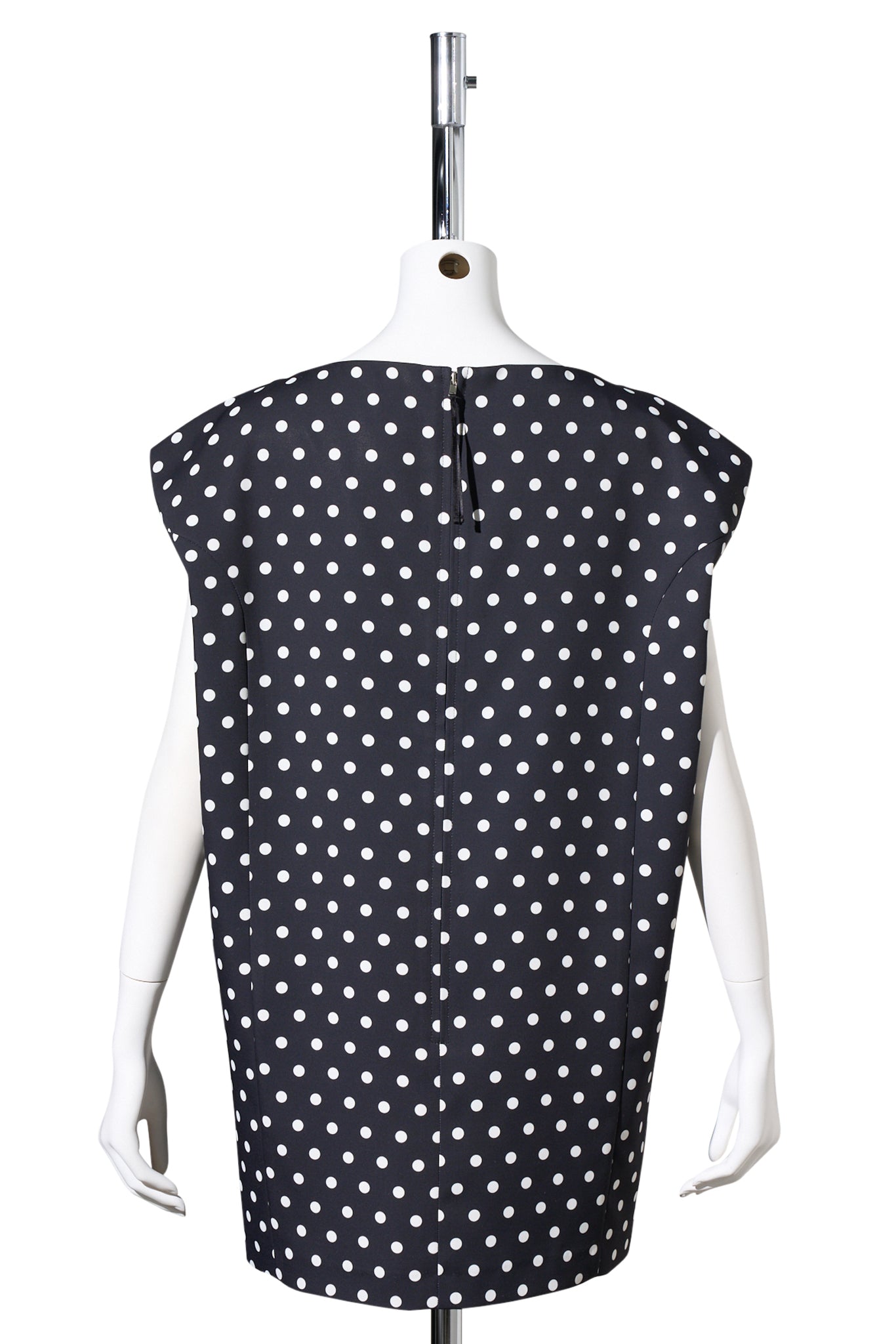 BLACK POLKA DOT STAR EMBOSSED DRESS / BLACK