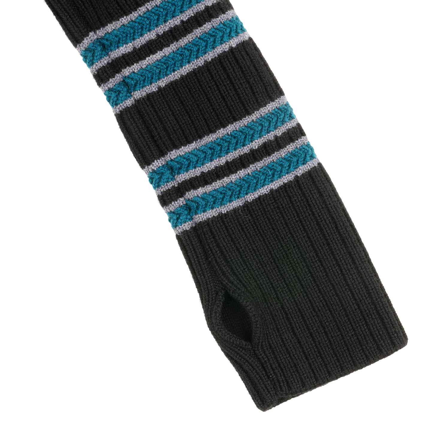 STRIPED ARM WARMERS / BLACK/BLUE