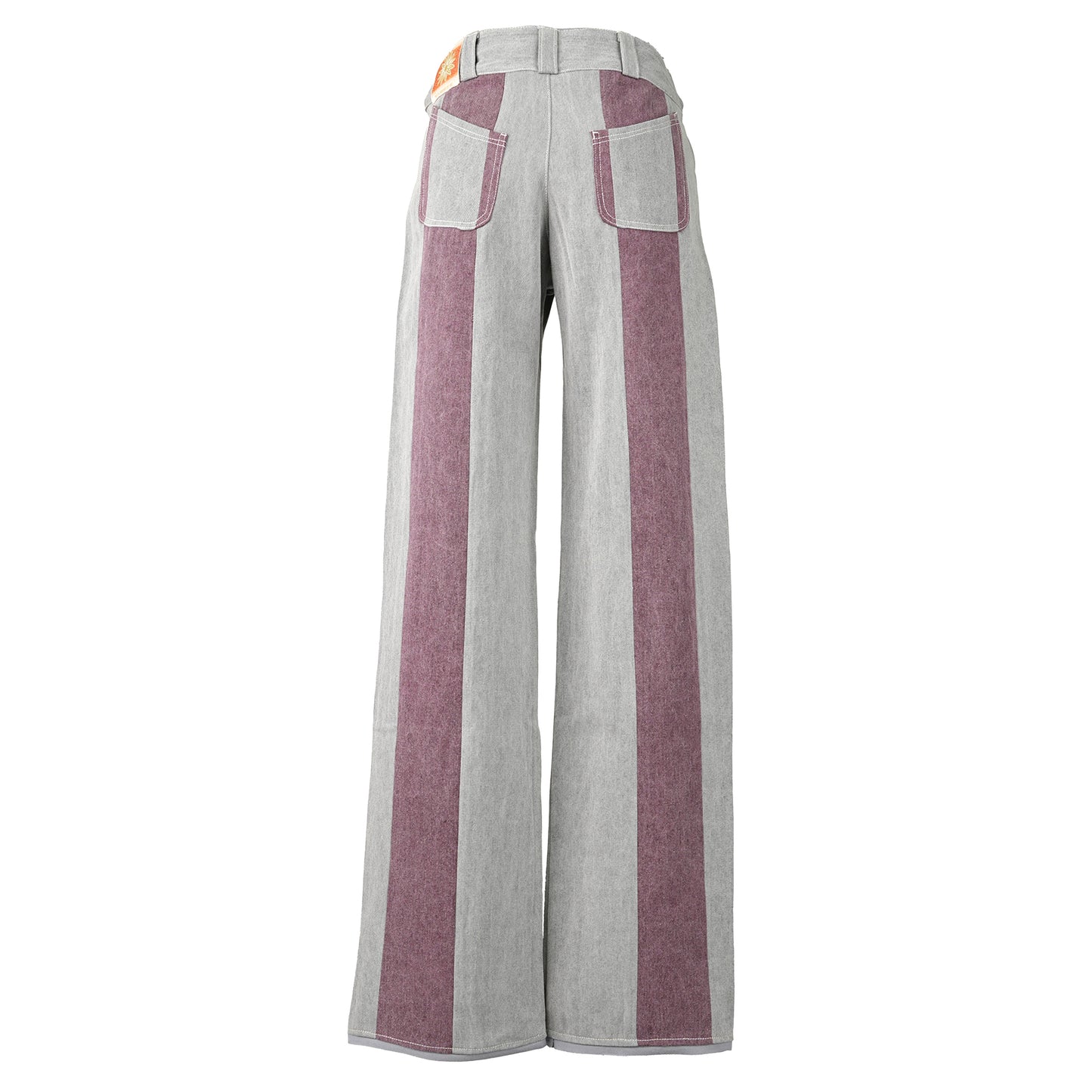 STRIPE JEANS / GREY/DUSTY PINK