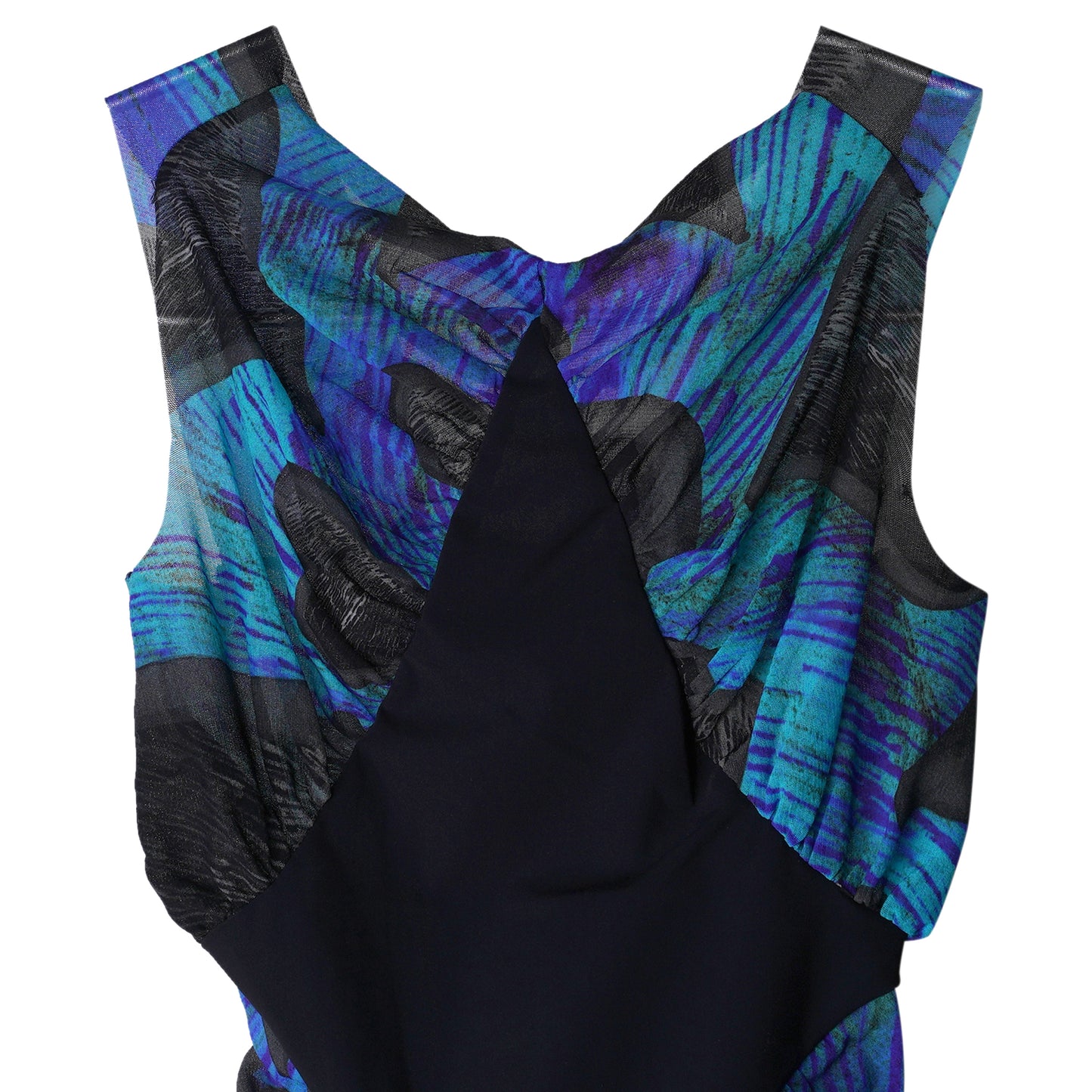 DIAMOND MESH TOP / BLUE&BLACK