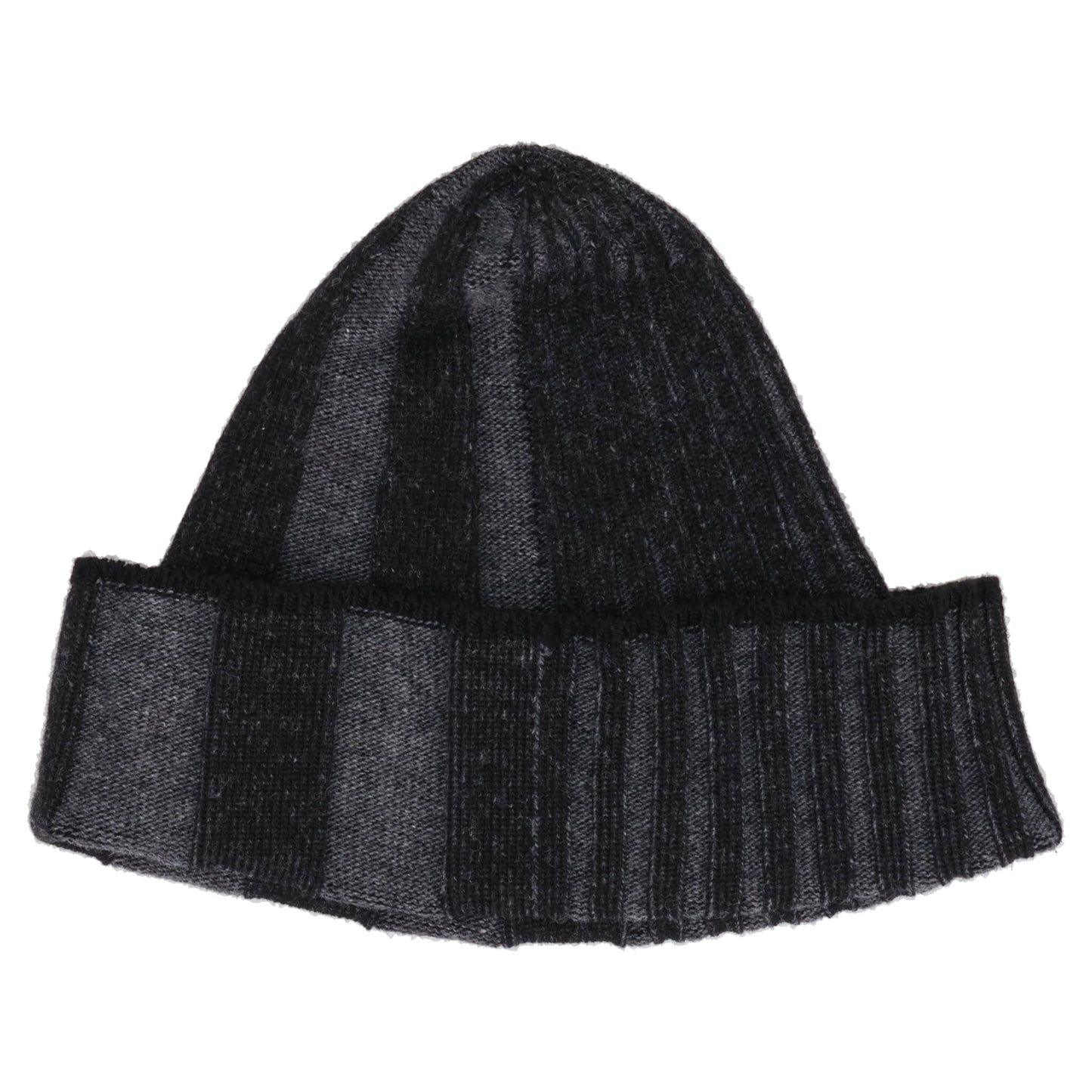 TWO STRIPE BEANIE / BLACK-GREY
