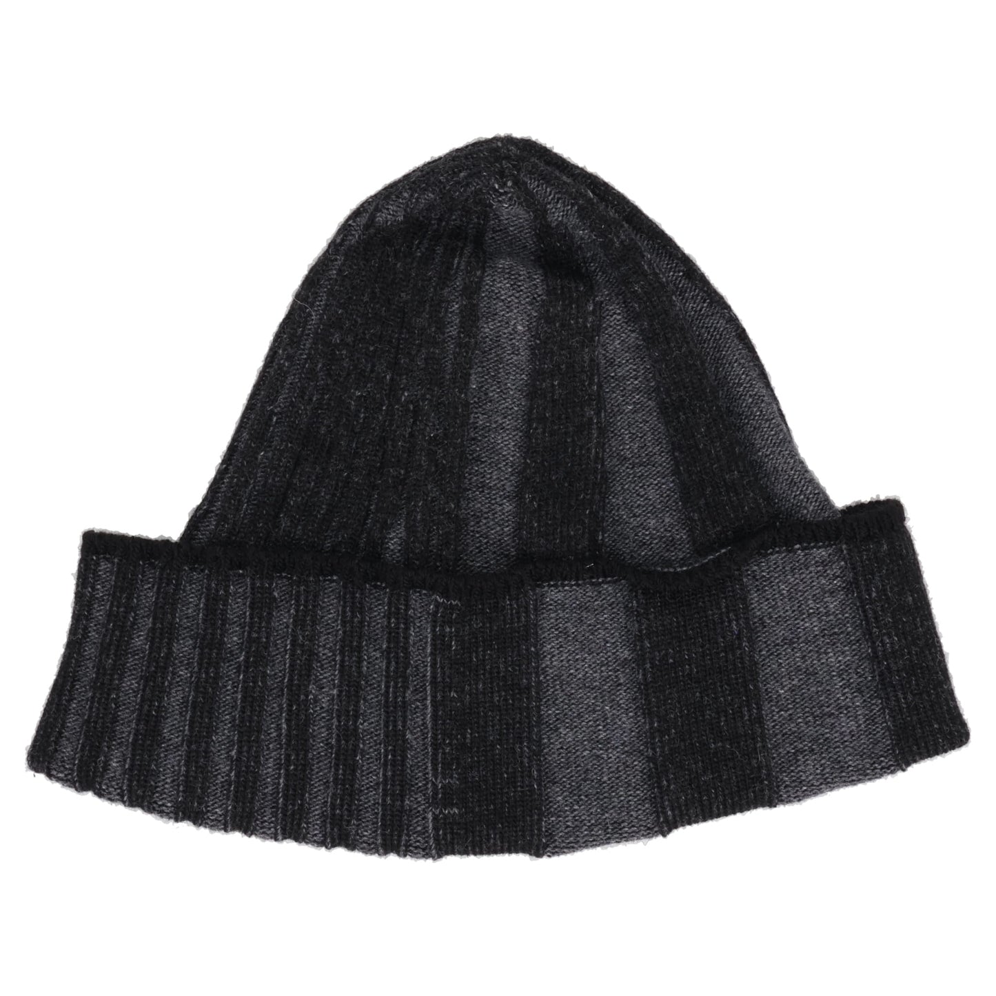 TWO STRIPE BEANIE / BLACK-GREY