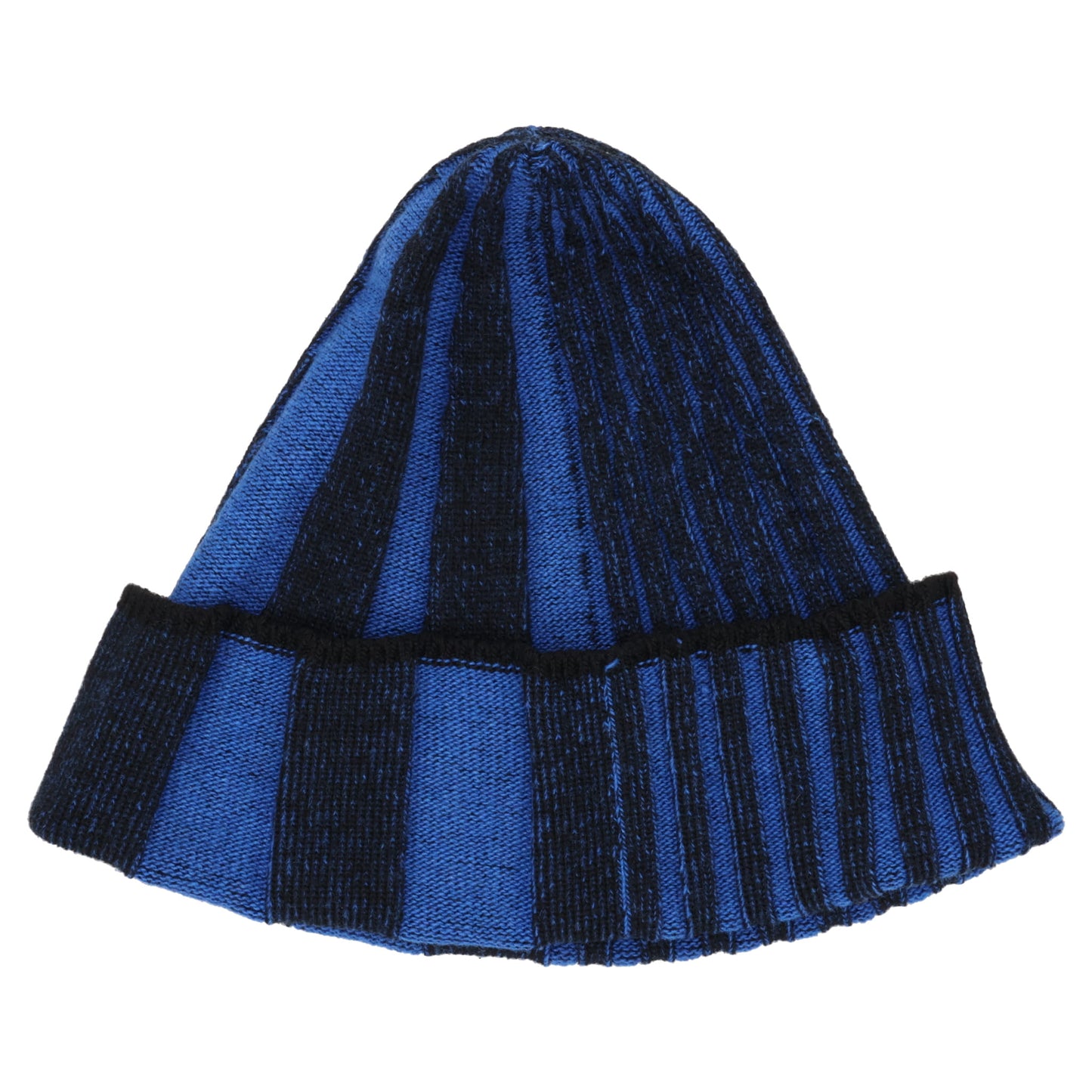 TWO STRIPE BEANIE / BLACK-BLUE