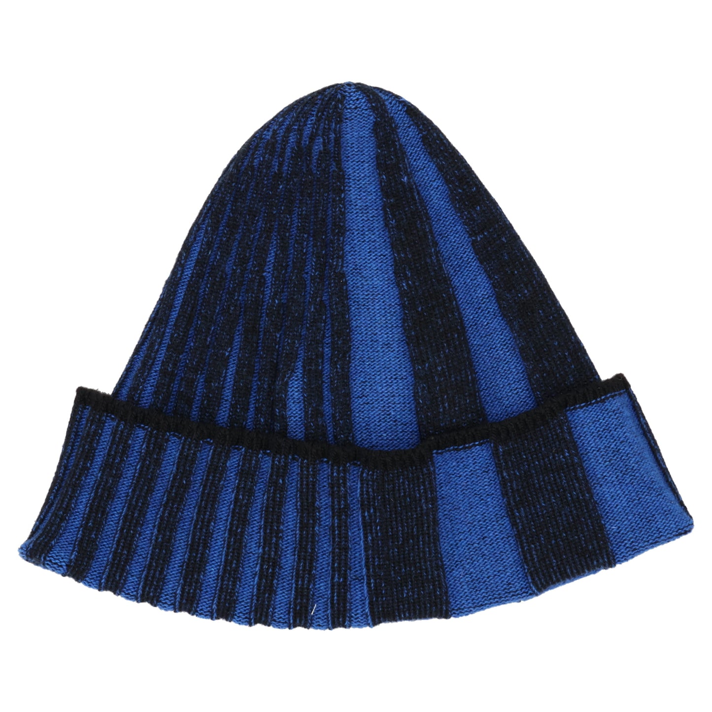 TWO STRIPE BEANIE / BLACK-BLUE
