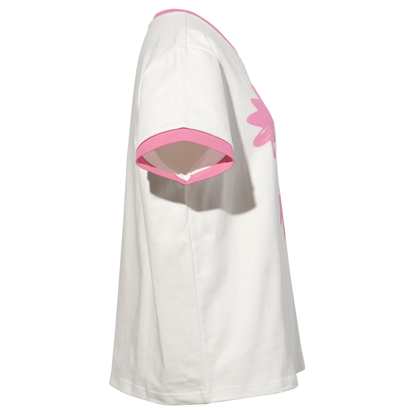 HAPPY HAPPY SHORT SLEEVE T-SHIRT 380GSM / WHITE-PINK