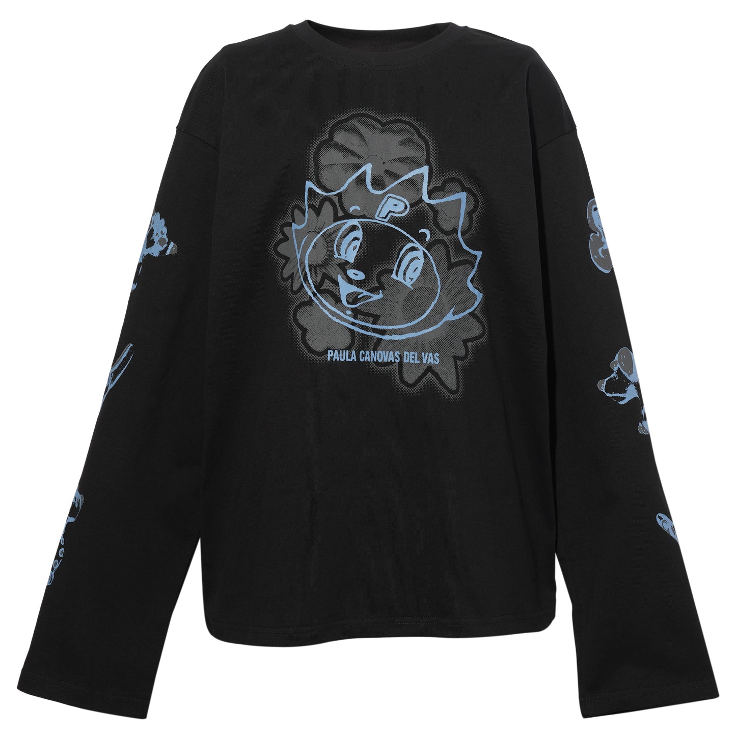 HAPPY HAPPY LONG SLEEVE T-SHIRT 380GSM / BLUE-BLACK