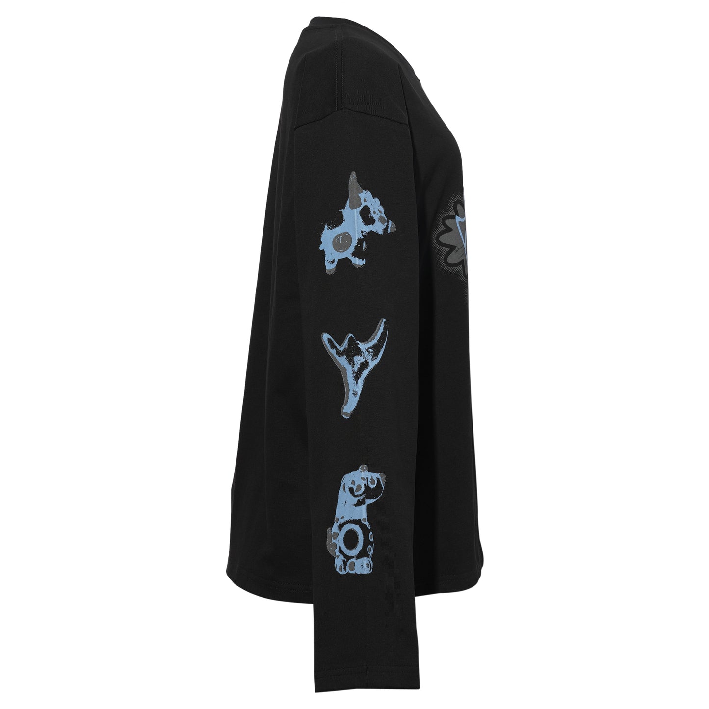 HAPPY HAPPY LONG SLEEVE T-SHIRT 380GSM / BLUE-BLACK