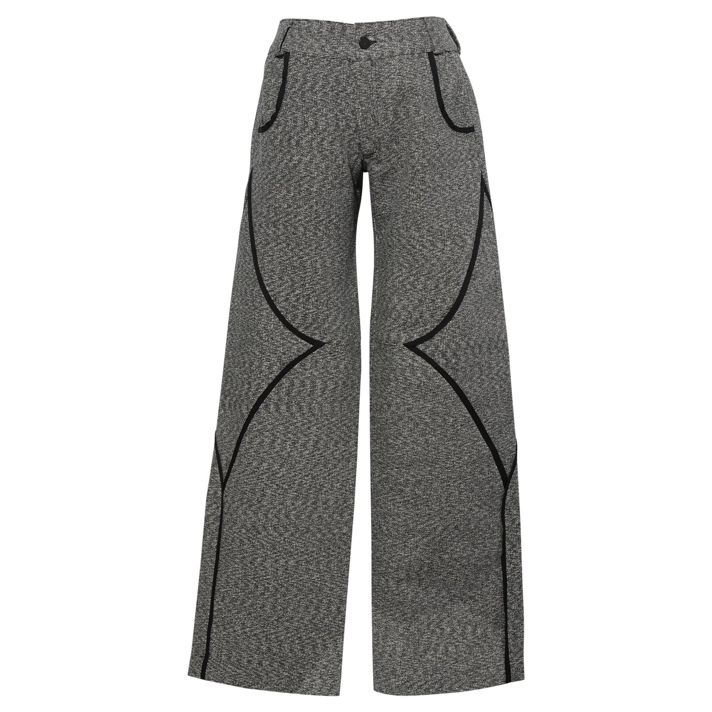 RHOMBUS TROUSERS / BLACK-WHITE