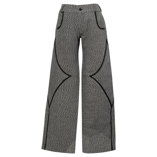 RHOMBUS TROUSERS / BLACK-WHITE
