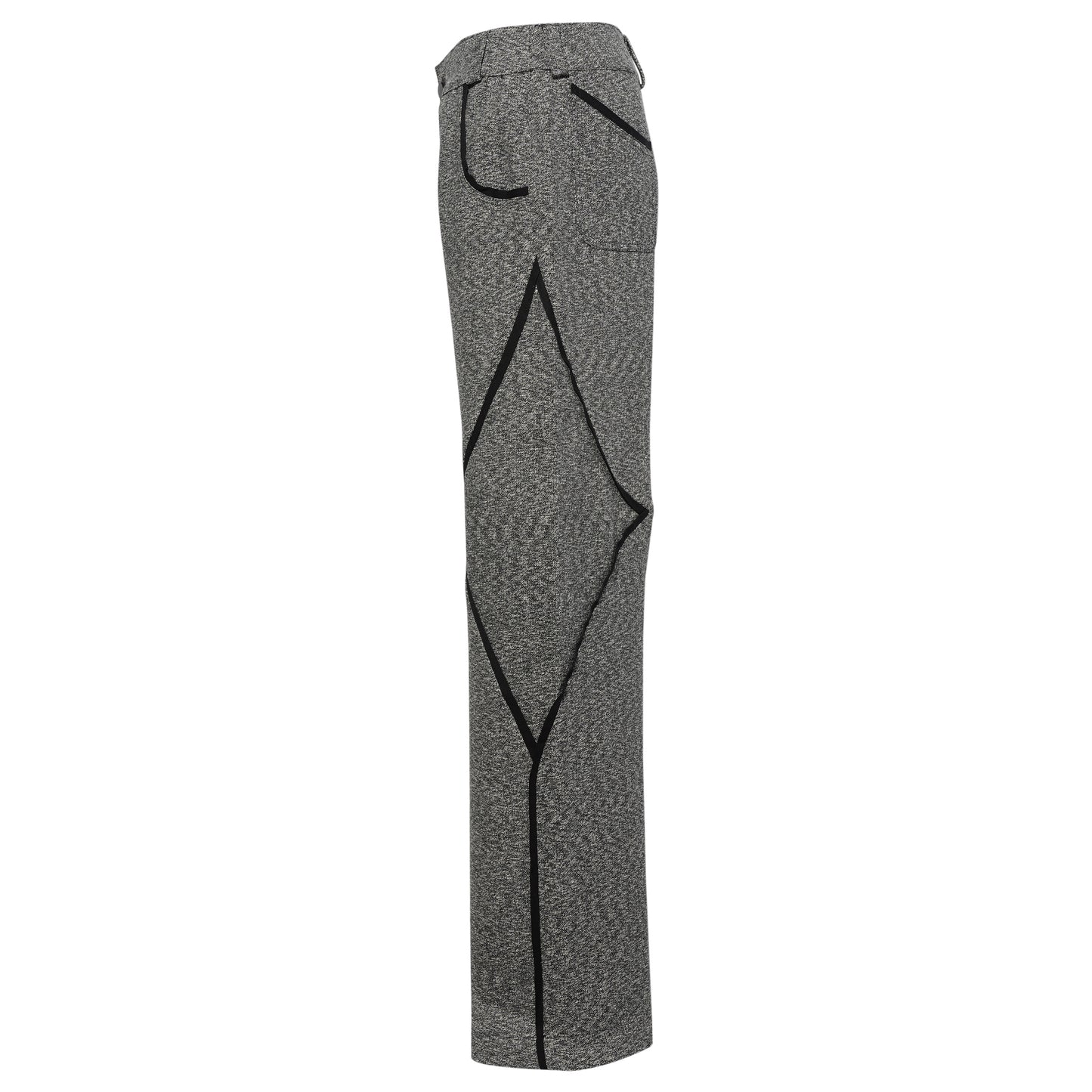 RHOMBUS TROUSERS / BLACK-WHITE