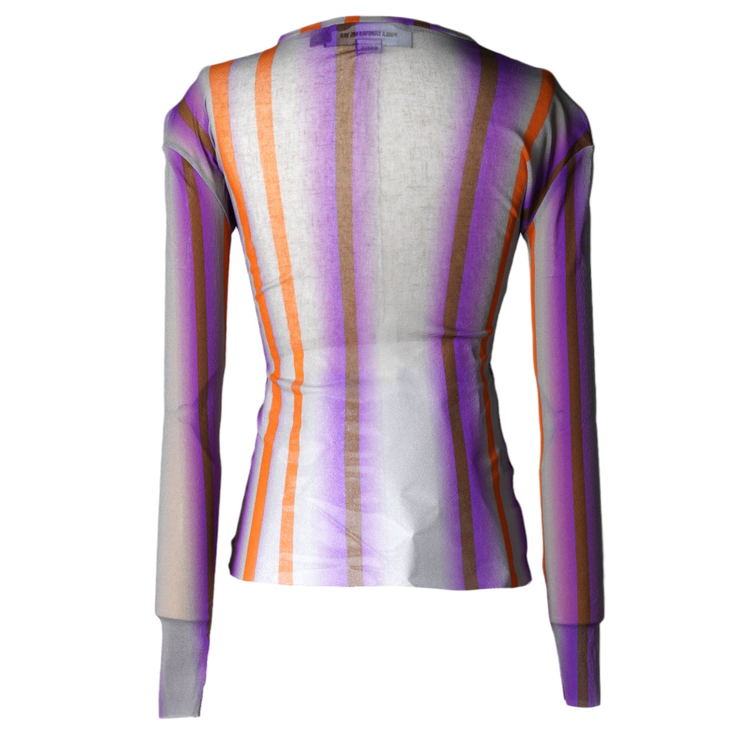 LONG SLEEVE MESH TOP / GREY & PURPLE