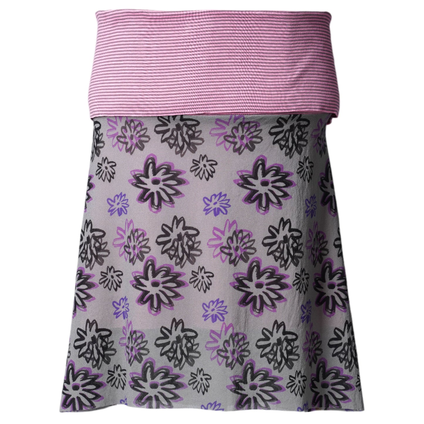 MESH MINI SKIRT / GREY & PURPLE