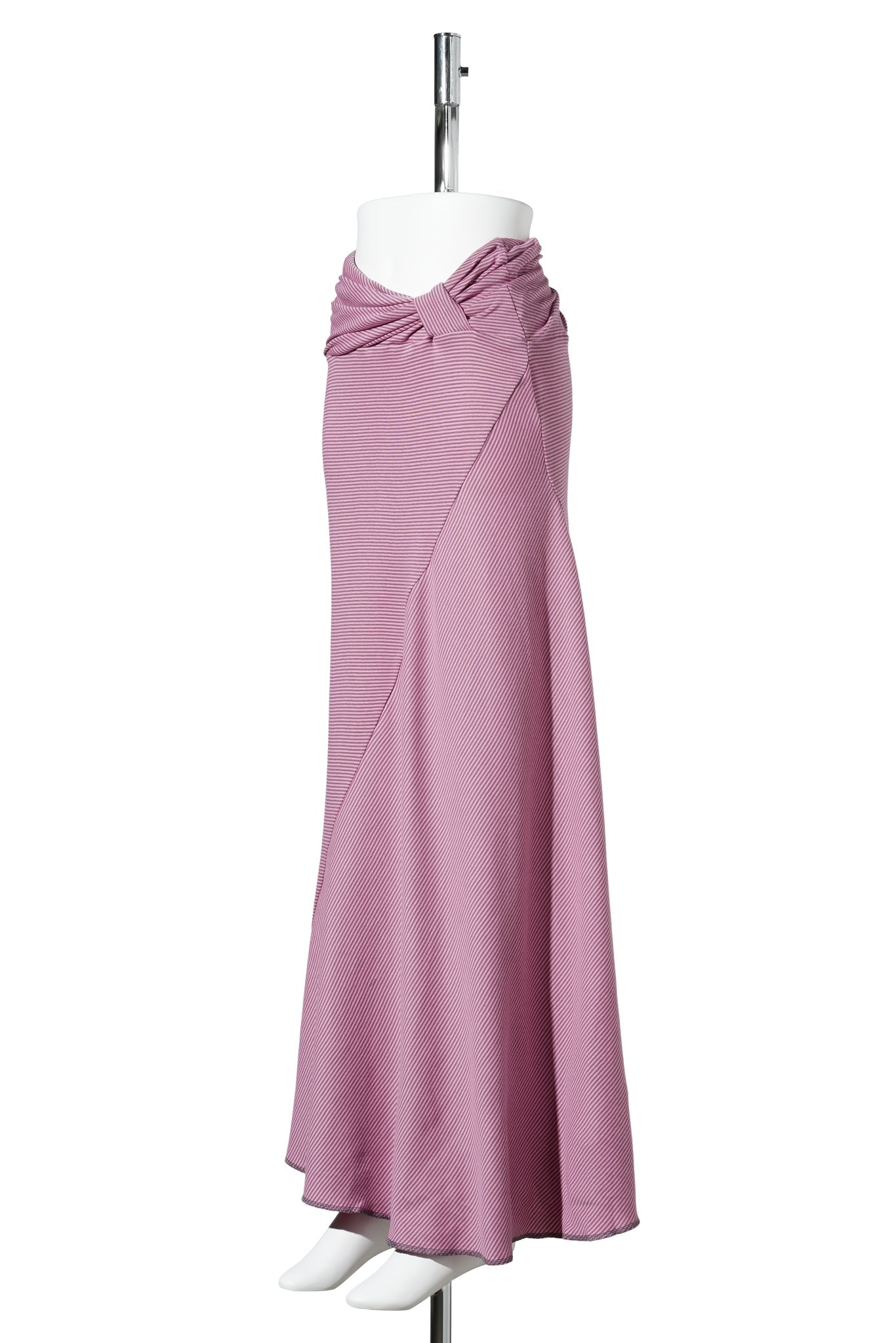 PILLAR JERSEY SKIRT / PINK STRIPES