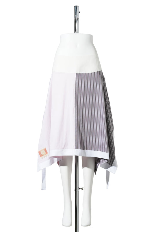 BICOLOUR SKIRT / PINK/WHITE