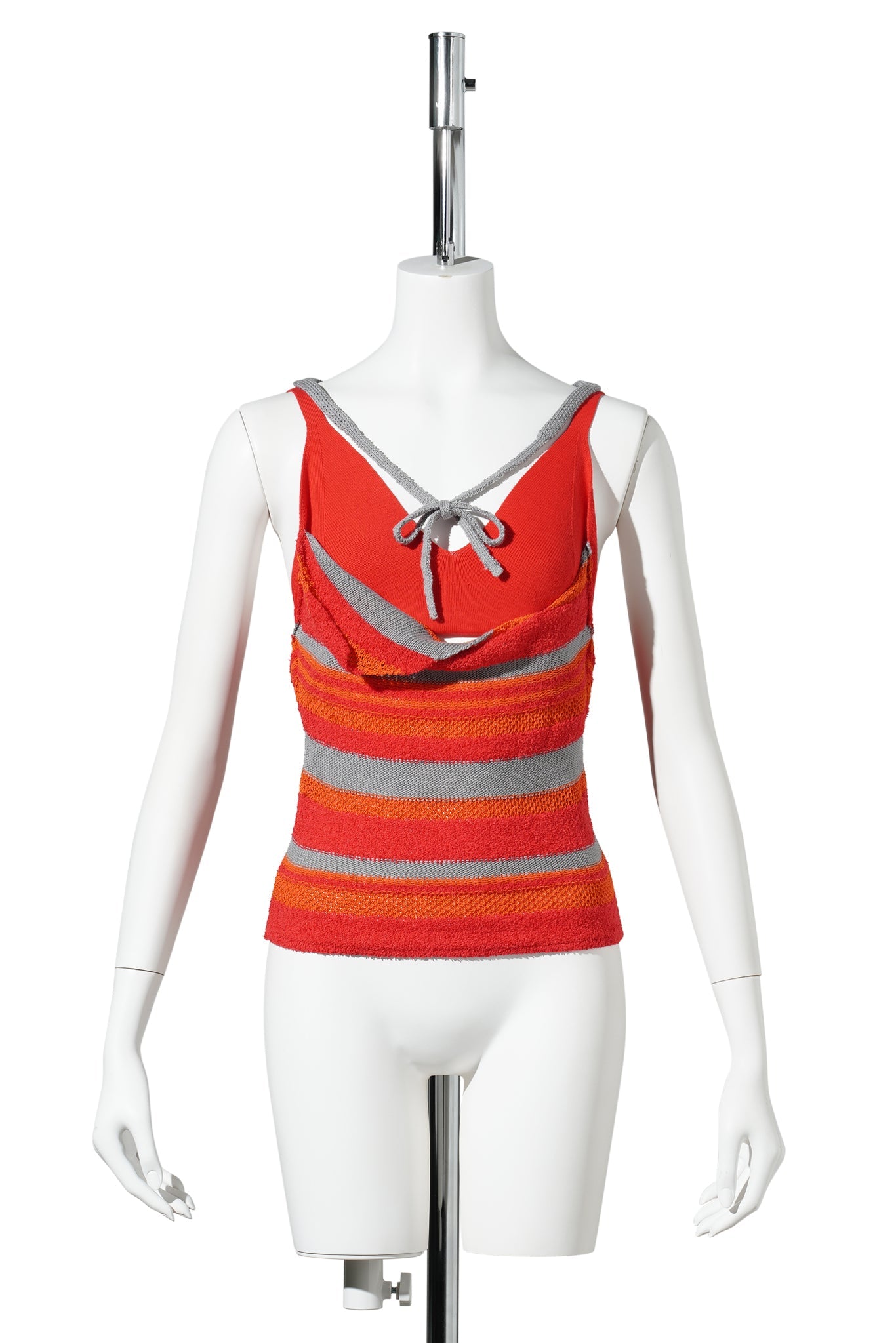 6AM BRA TOP / RED/CHARCOAL