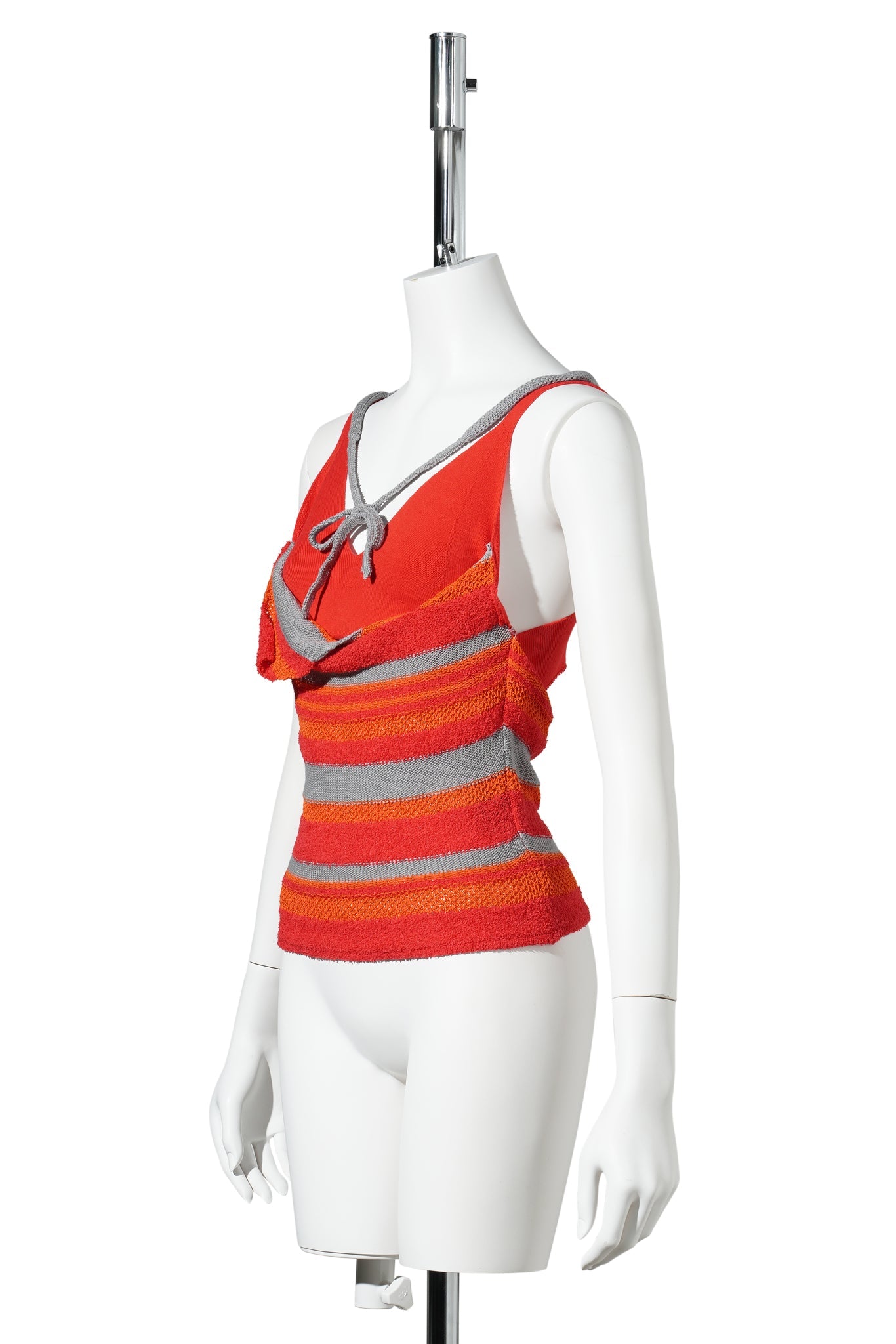 6AM BRA TOP / RED/CHARCOAL