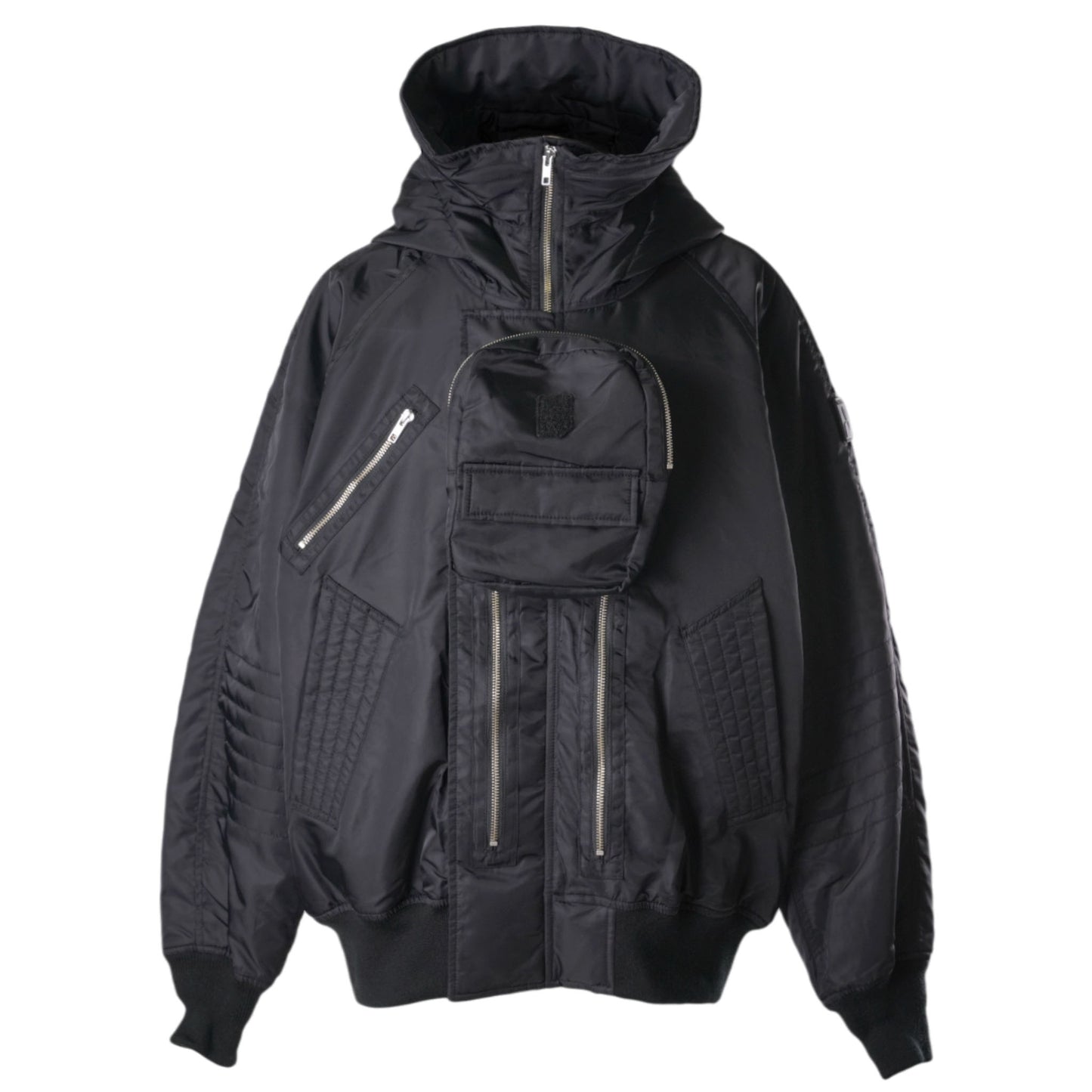 ELEVATION HOODED BOMBER JACKET / E:BLACK